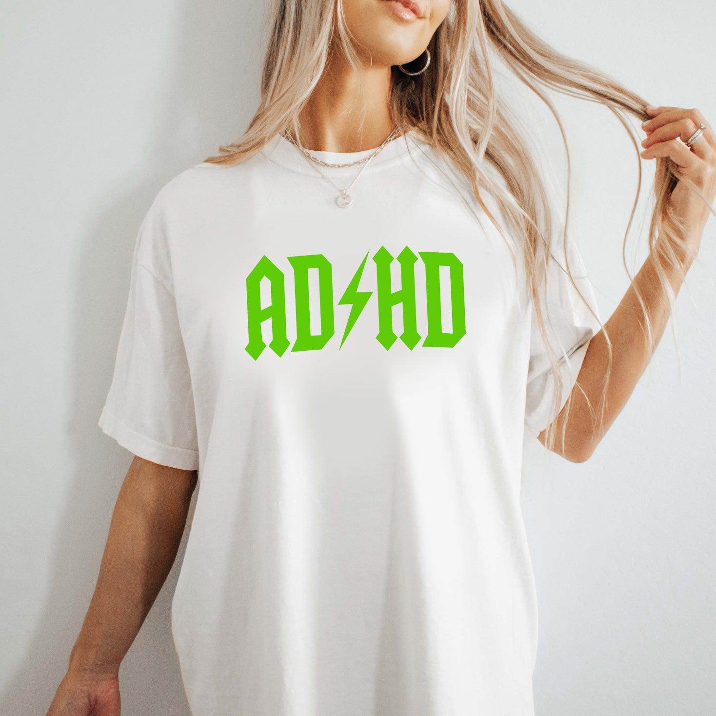 ADHD White Womens Tee