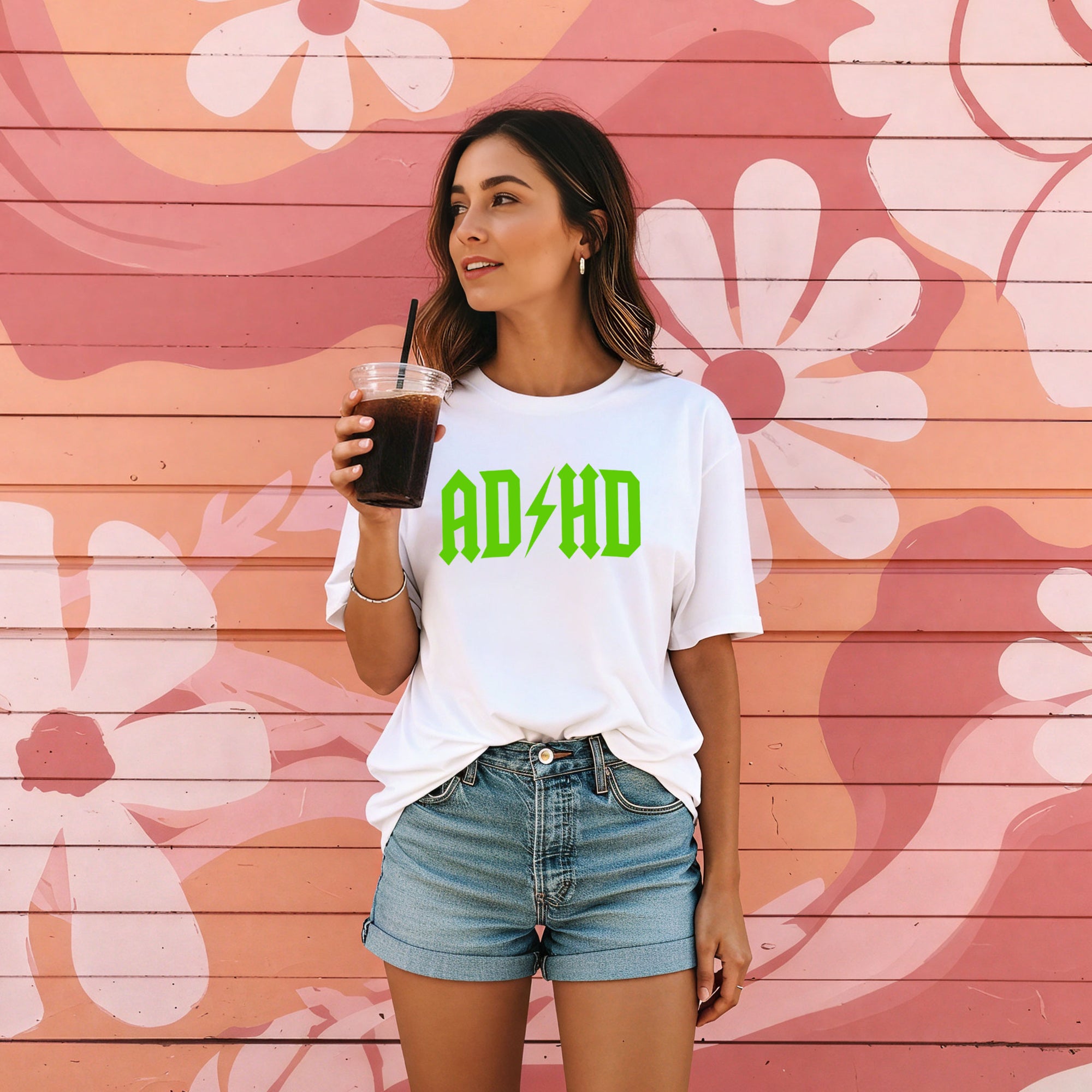 ADHD White Womens Tee