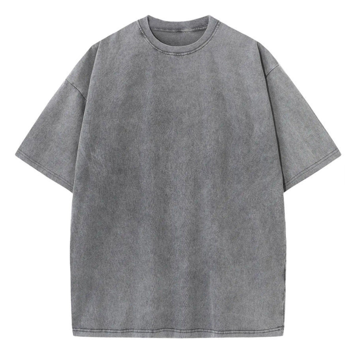 Plain Grey Acid Wash Tee