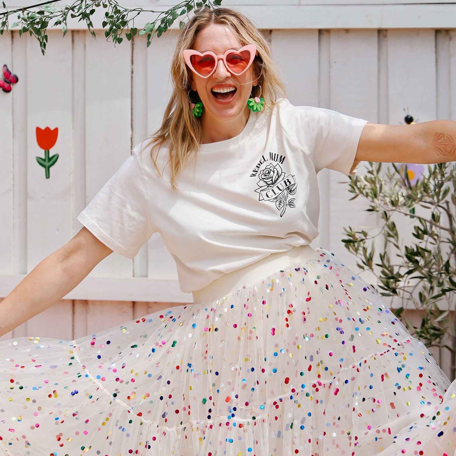 Rebel Mums Club Womens Cream Tee