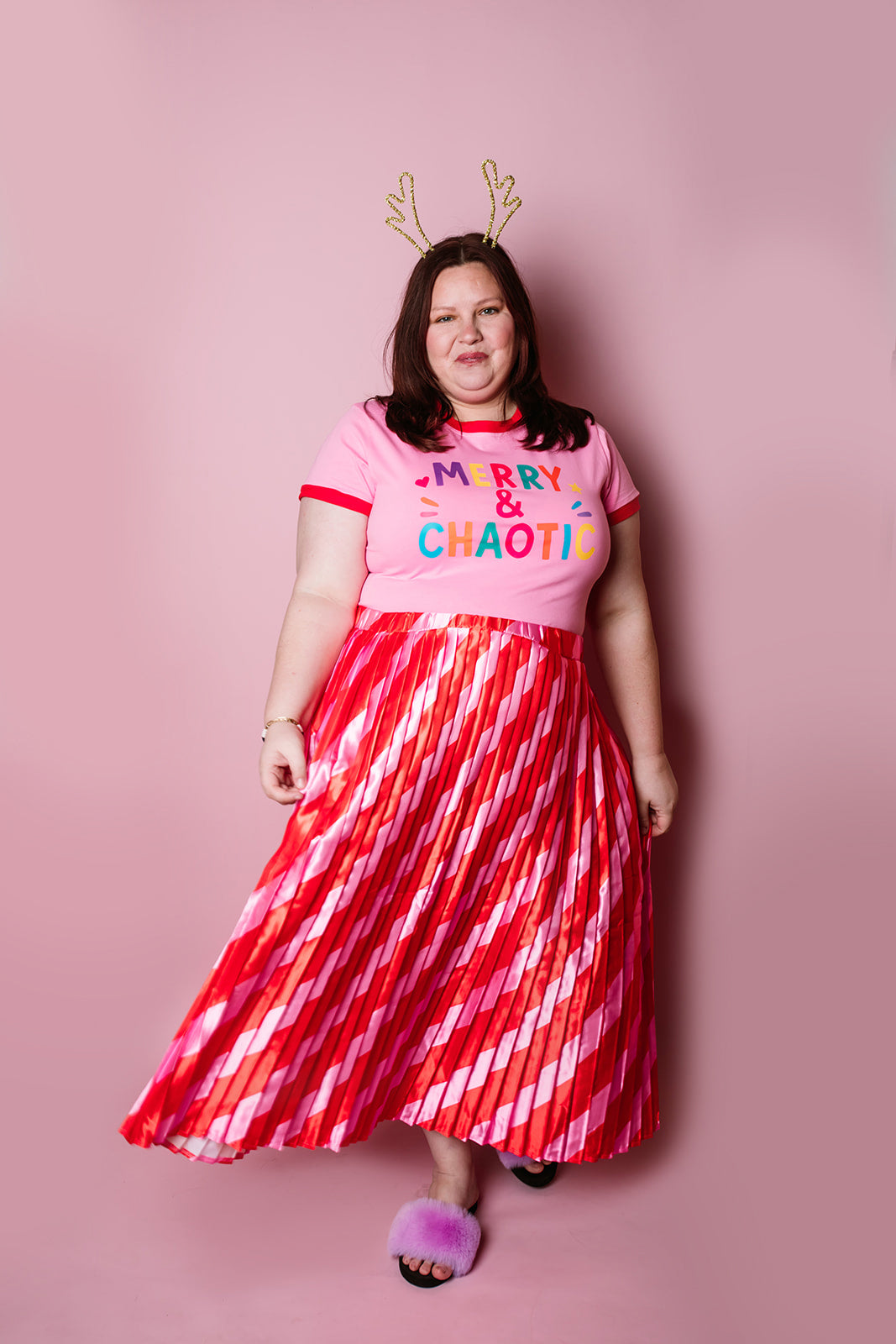 Candy Cane Satin Skirt