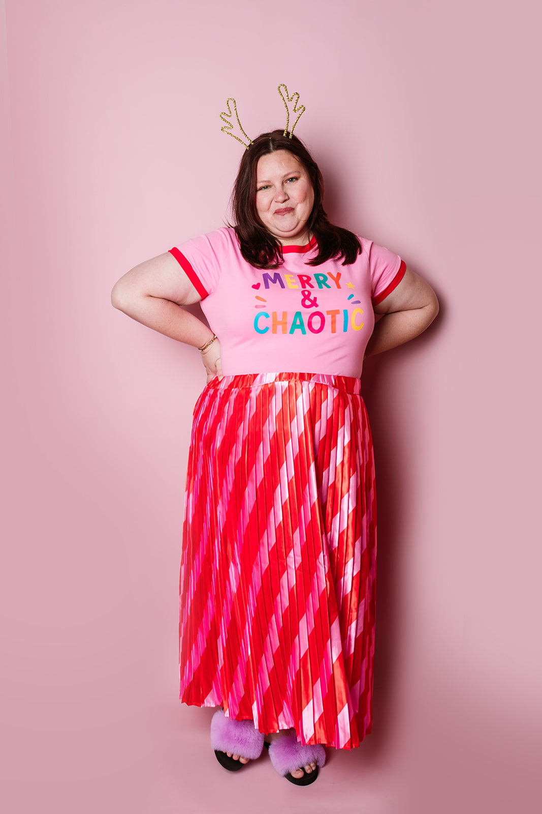 Candy Cane Satin Skirt