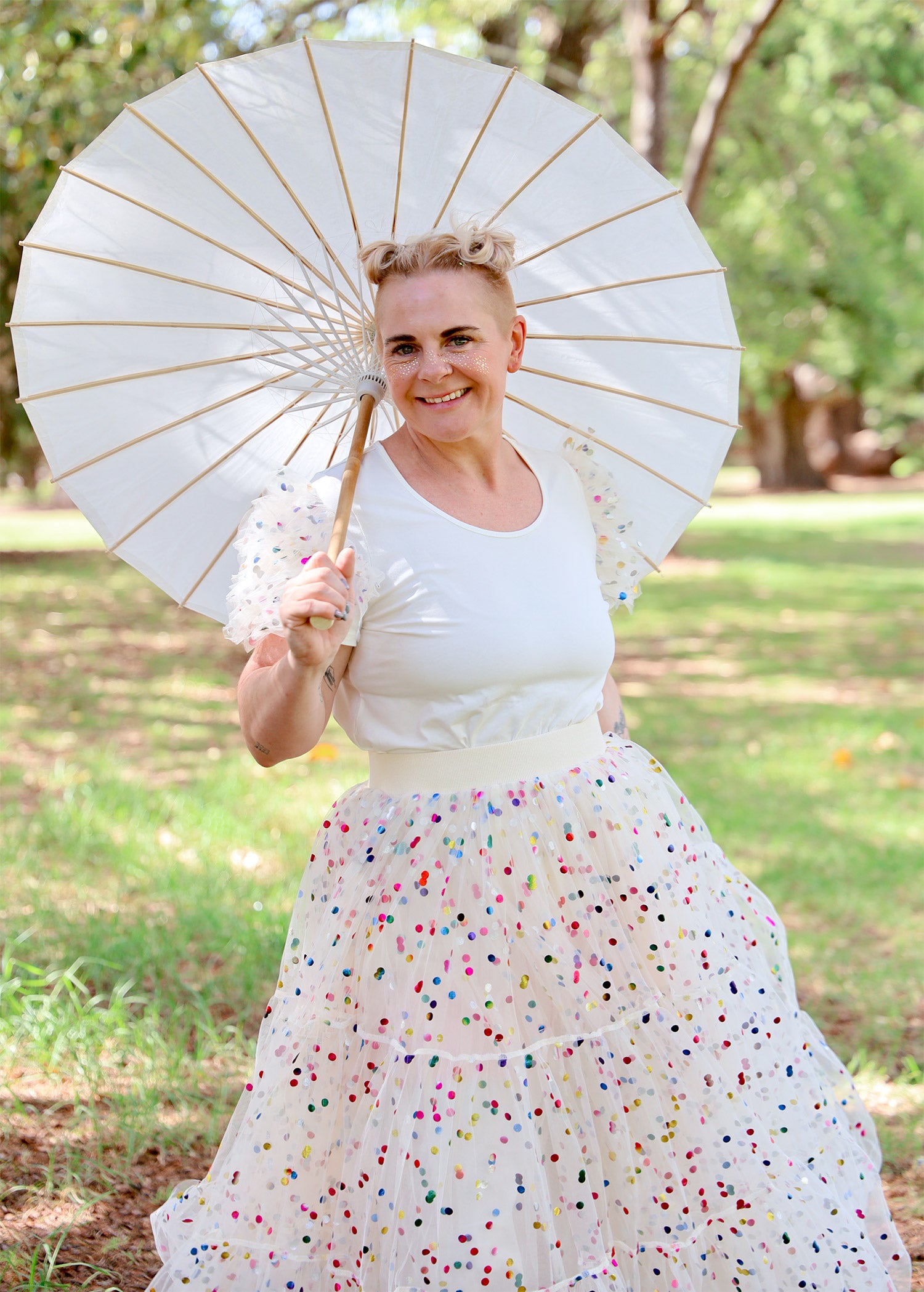 Confetti Tulle Sleeve Tee