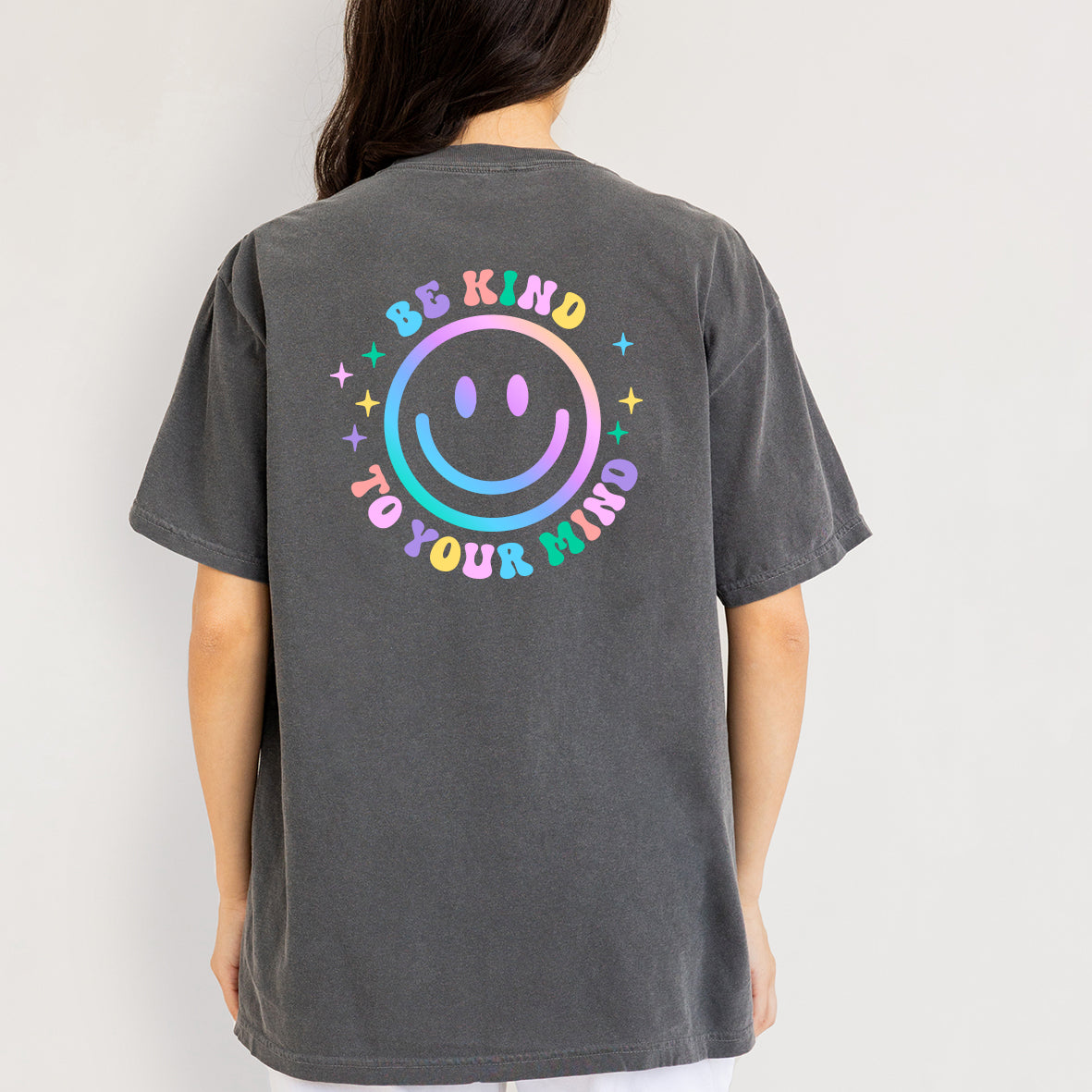 Be Kind Acid Grey Oversize Tee
