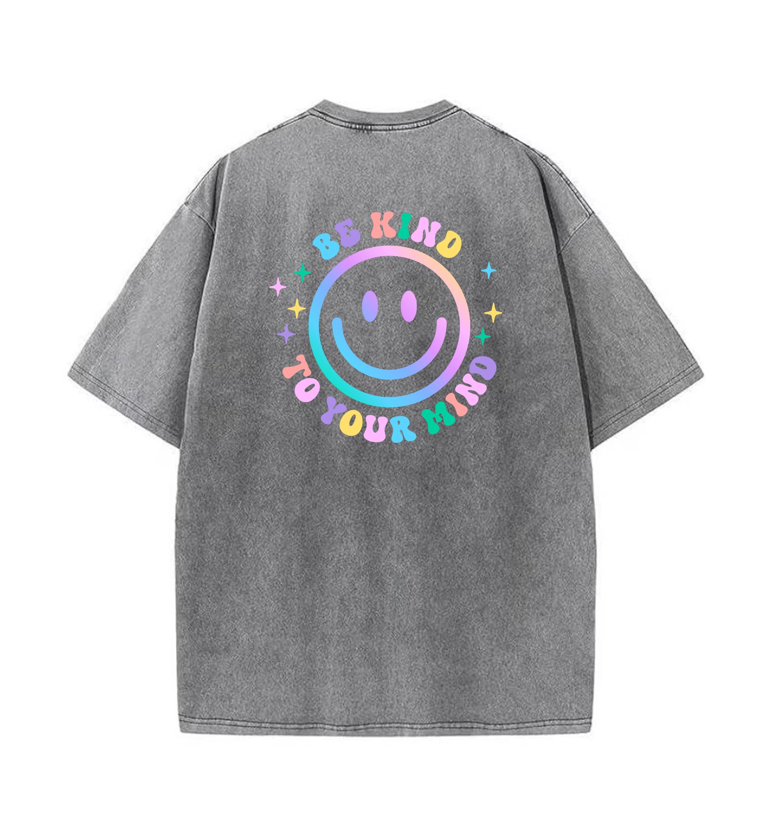 Be Kind Acid Grey Oversize Tee