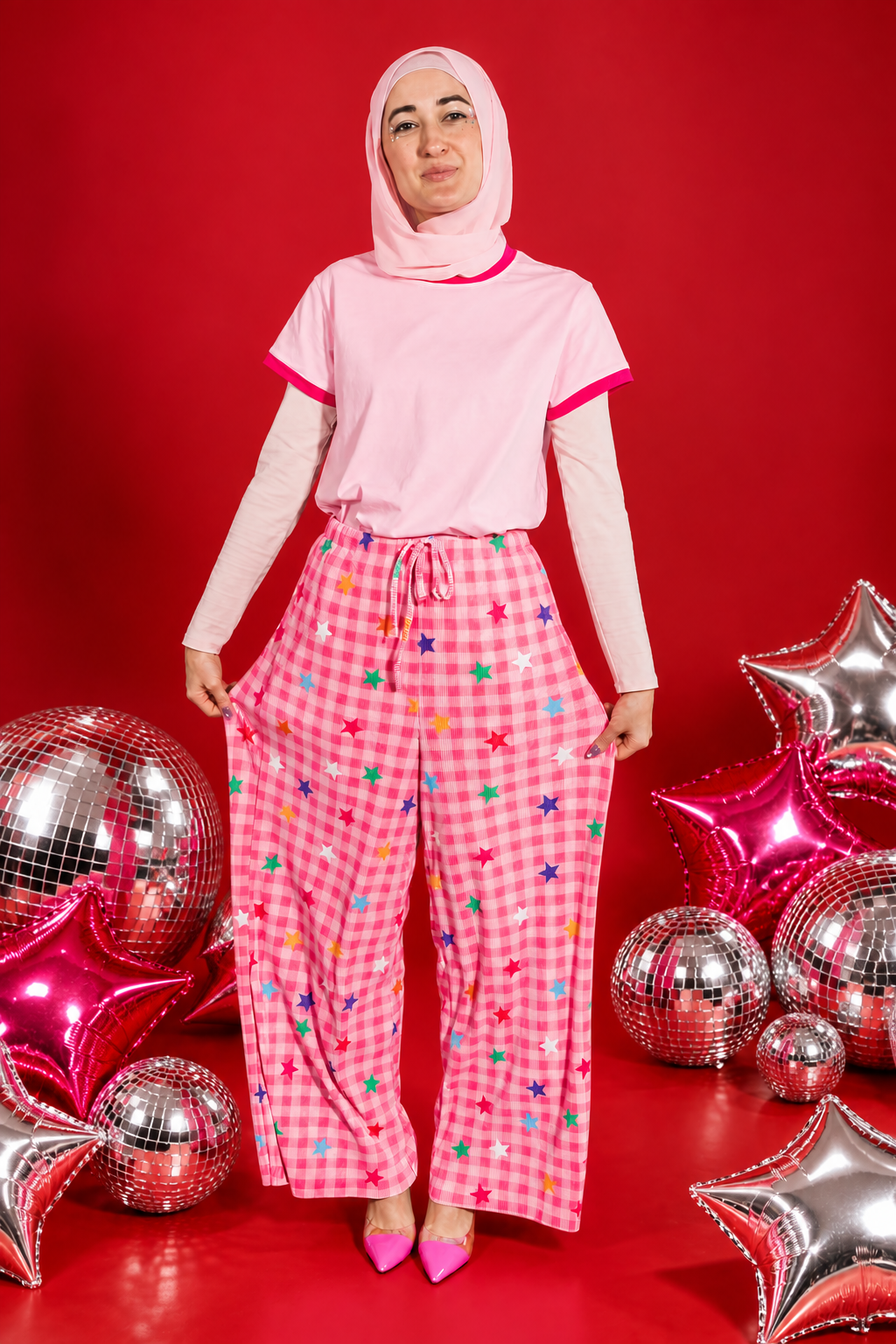 Confetti Star Plisse Stretch Pants - ONLINE OCT 15!