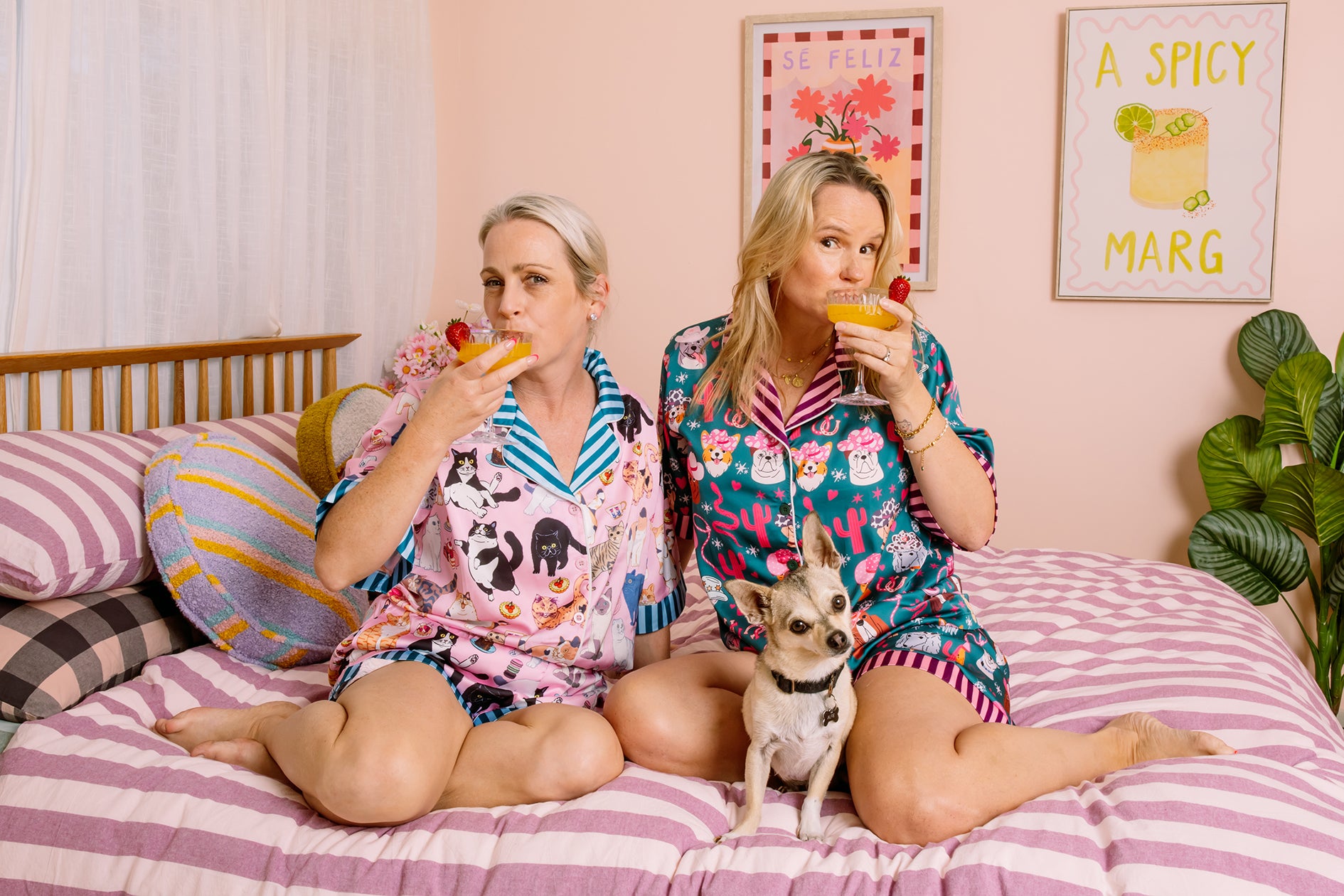 Cowboy Dogs - Satin Summer Pyjamas