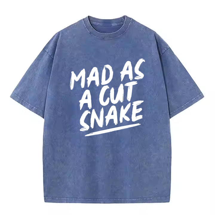Mad As A Cut Snake Blue Oversize Tee