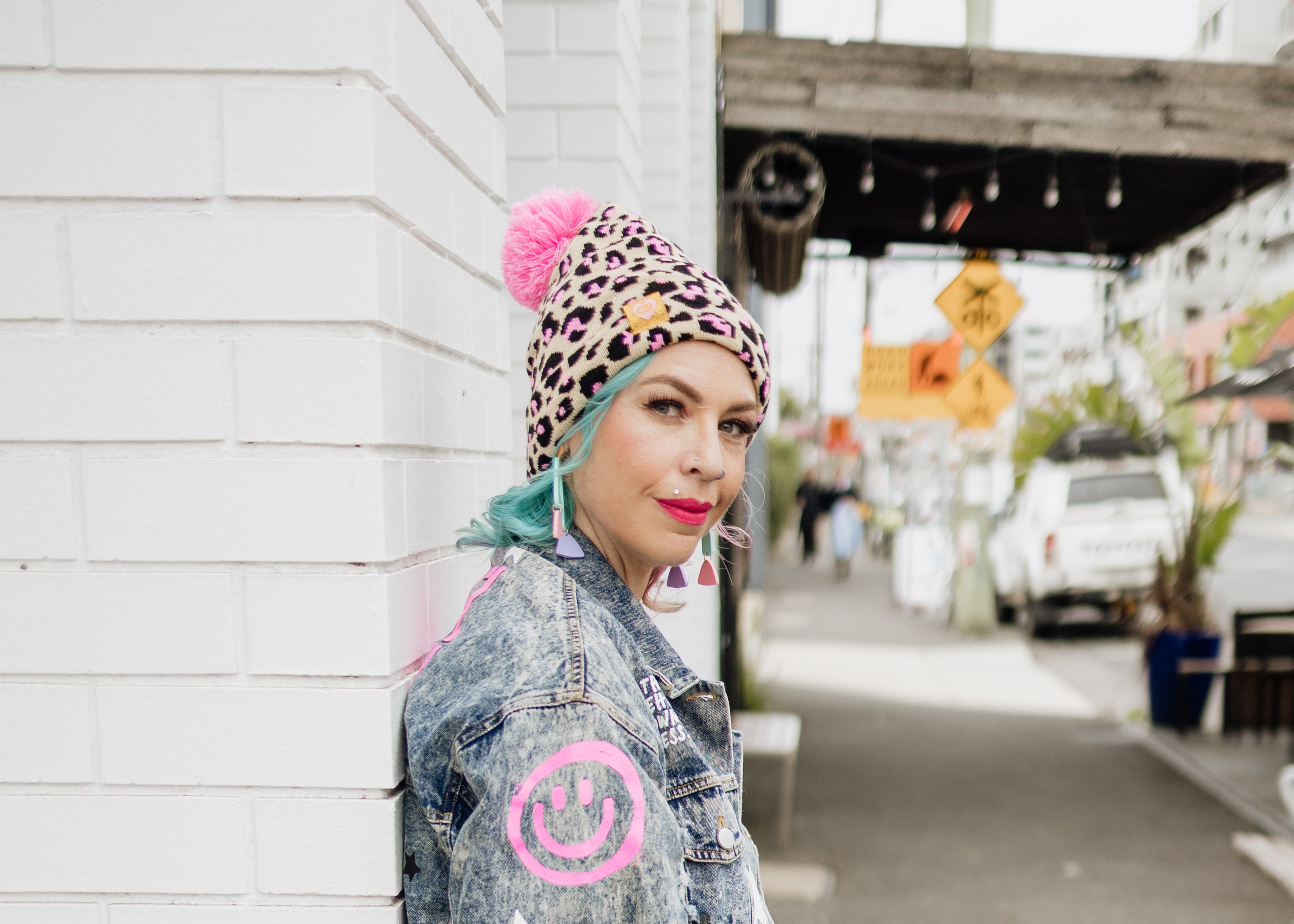 Leopard Print Beanie - SMALL