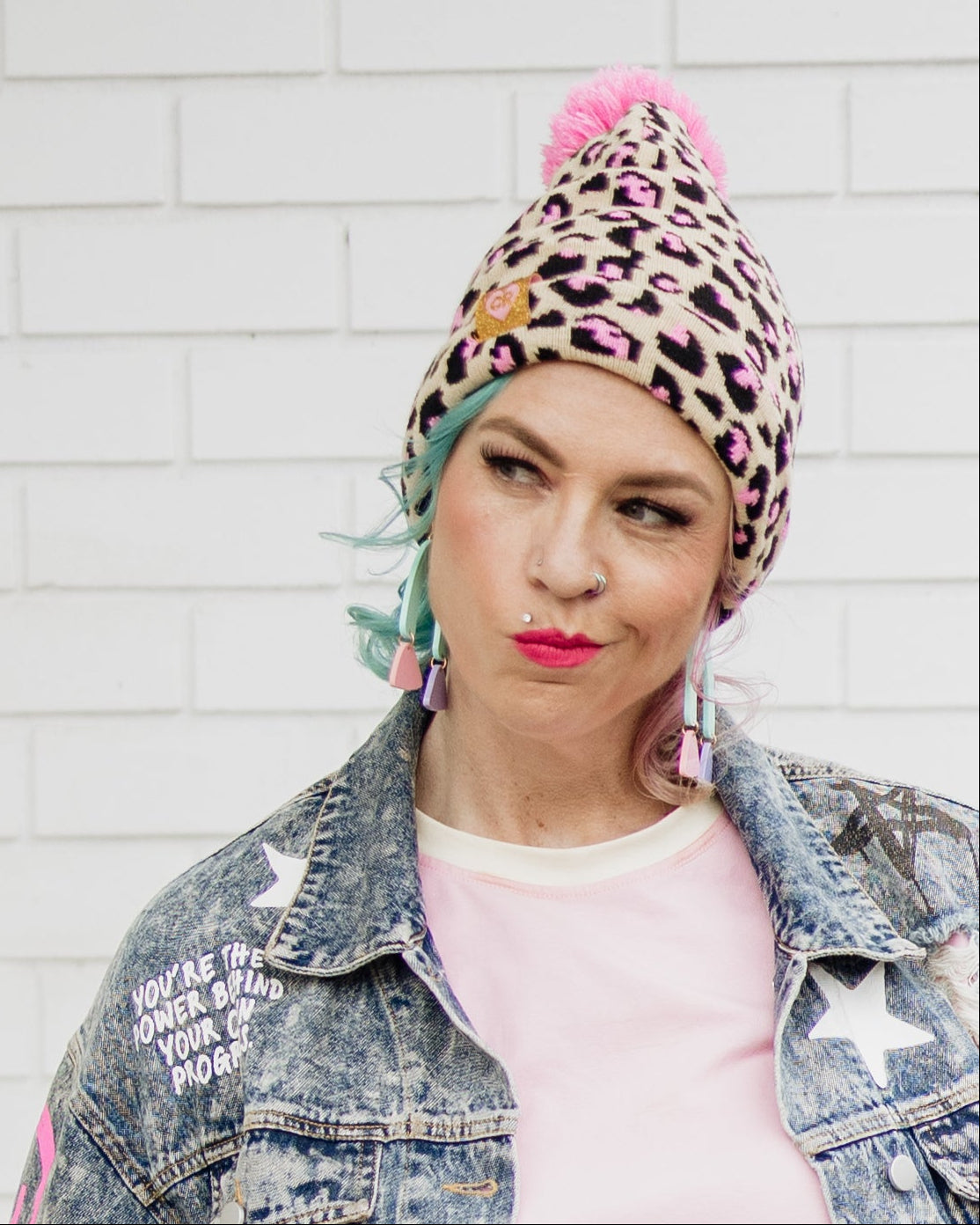 Leopard Print Beanie - SMALL