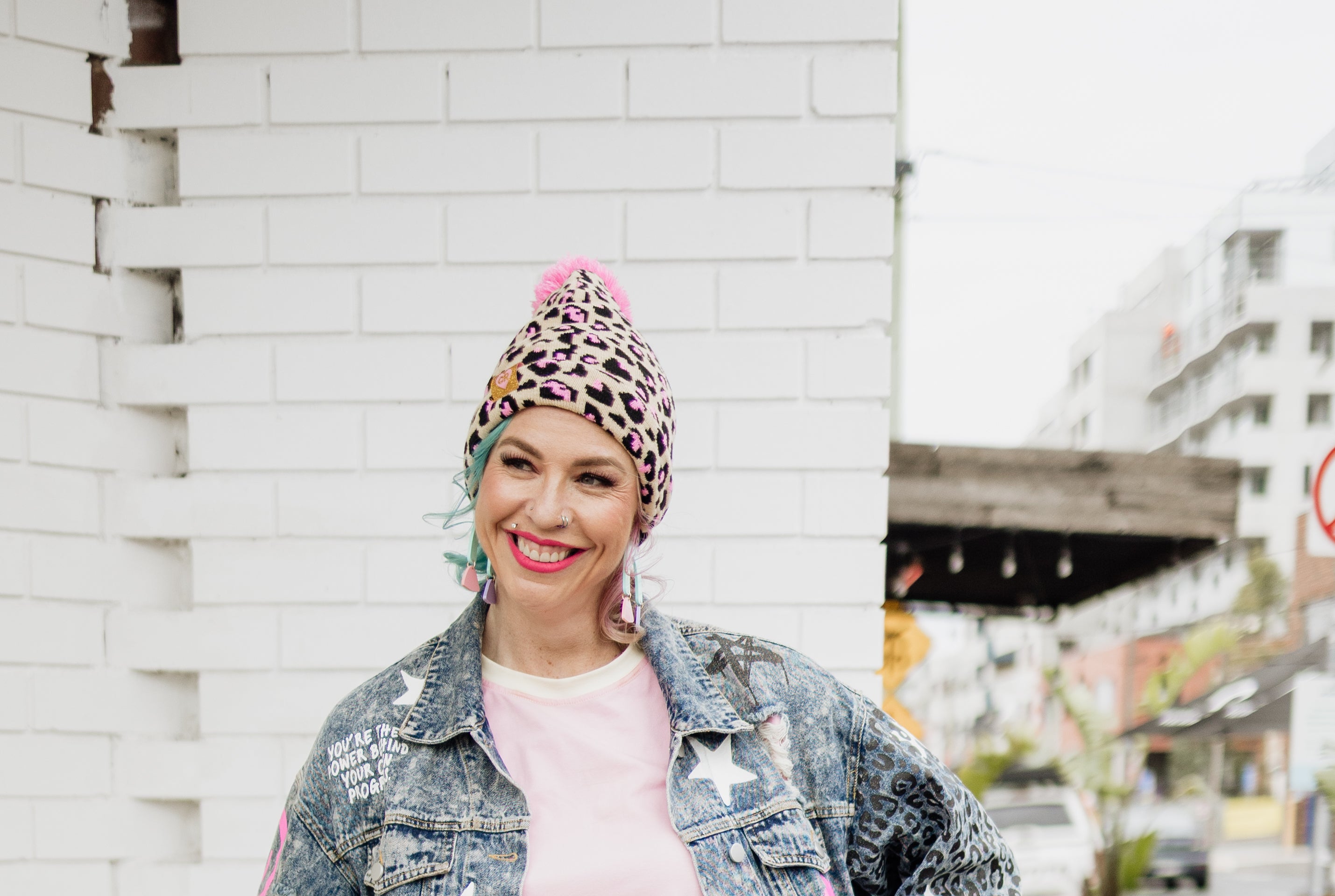 Leopard Print Beanie - SMALL