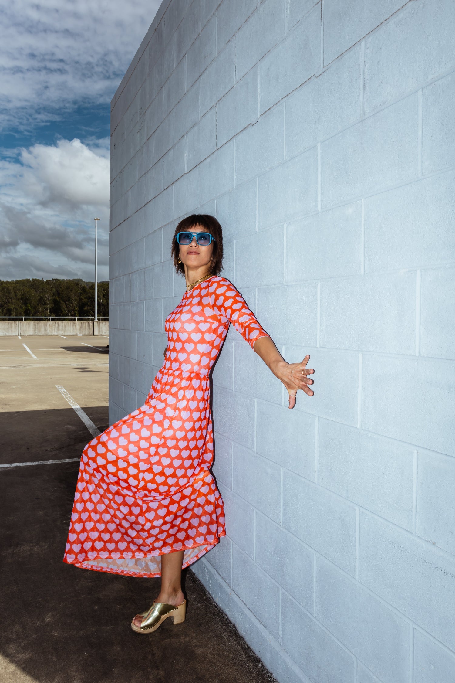 Love Heart Mesh Dress - OLINE THIS THURSDAY