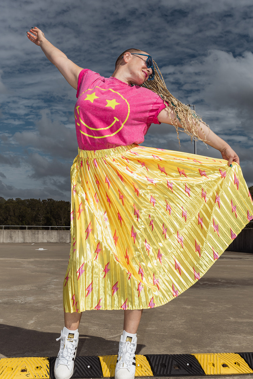 Yellow Lighting Satin Skirt