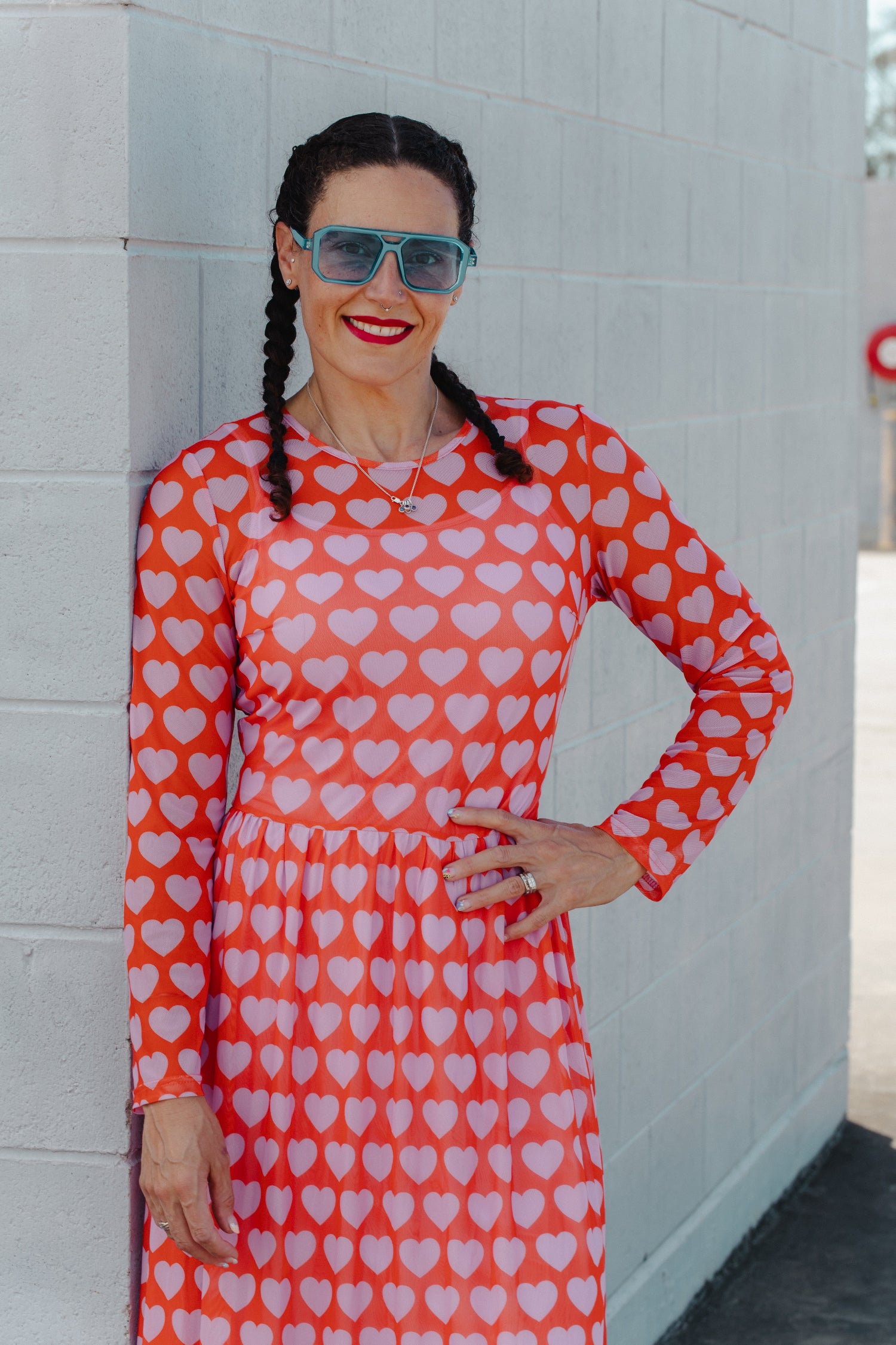 Love Heart Mesh Dress - OLINE THIS THURSDAY