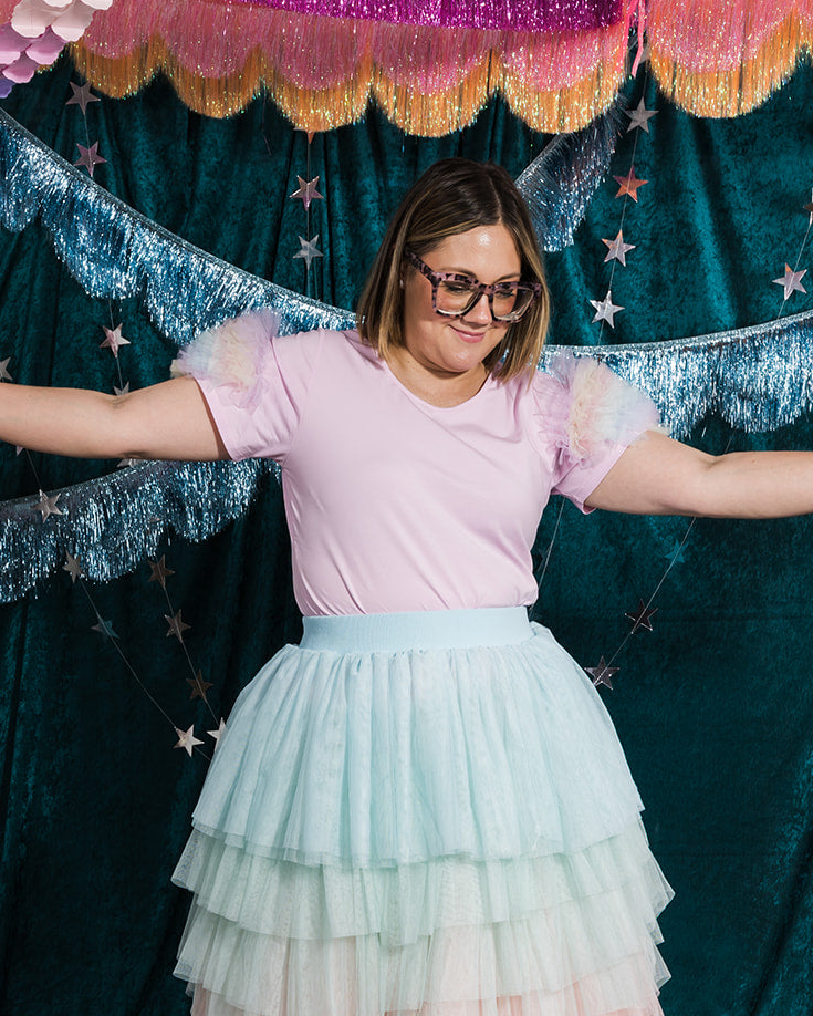 Pink Rainbow Tulle Tee - ONLINE OCT 15!