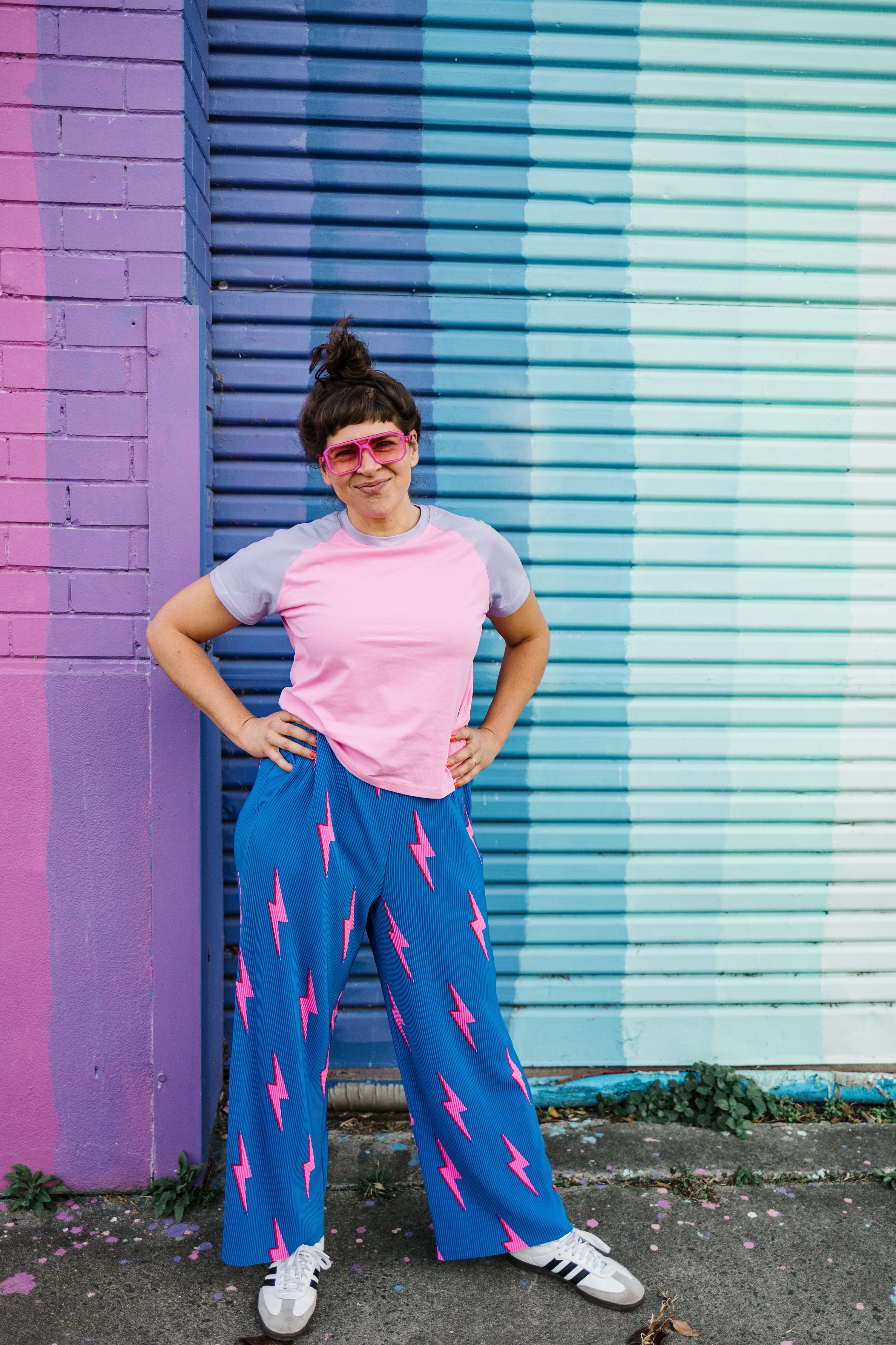 Fairy Floss Fitted Crop Raglan Tee