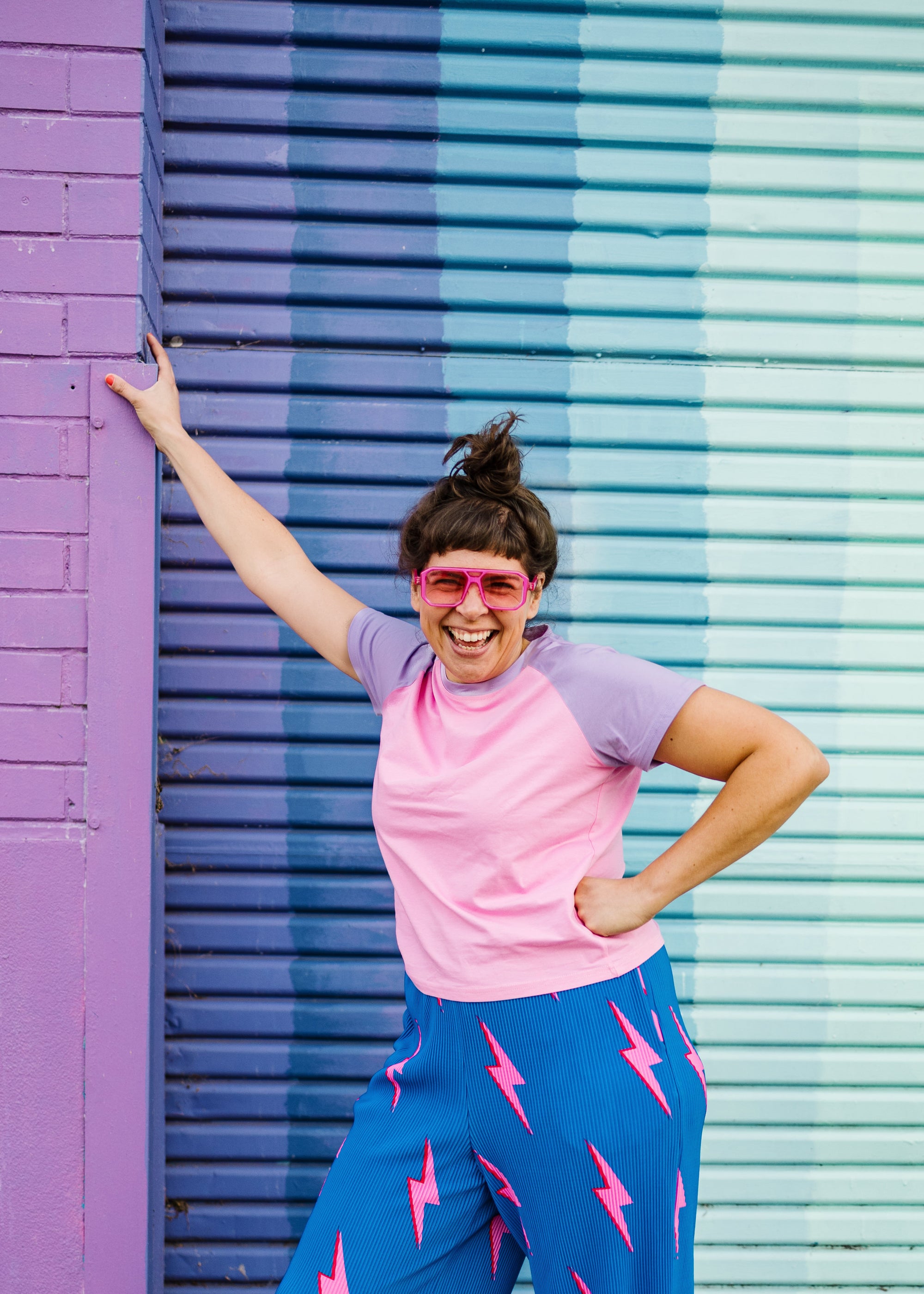 Fairy Floss Fitted Crop Raglan Tee