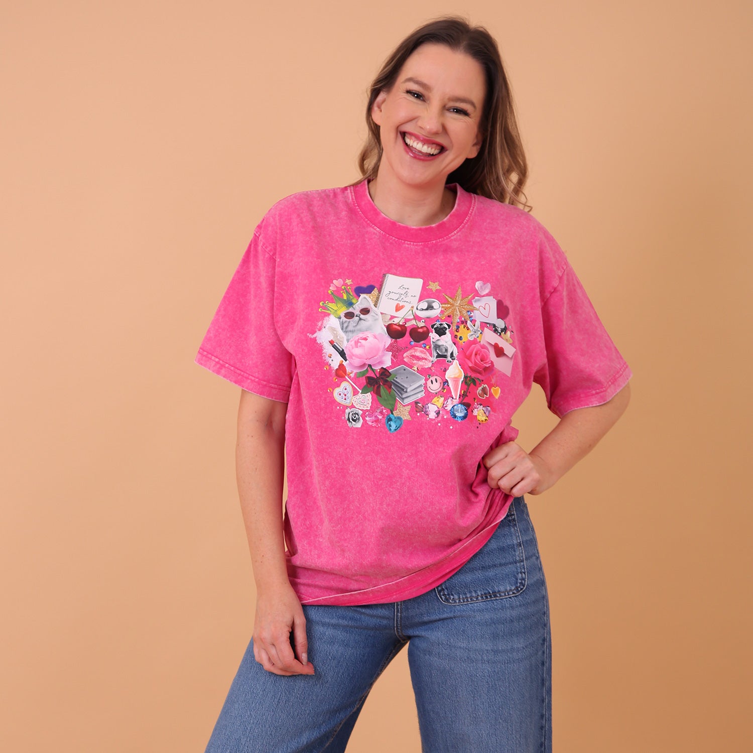 My Favourite Things Pink Oversize tee