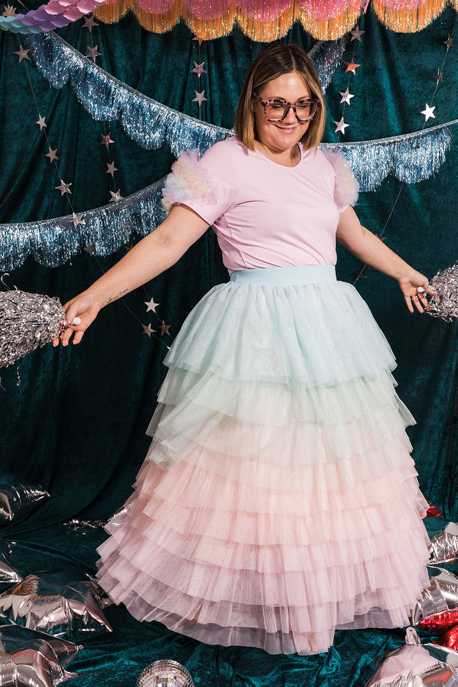 Pastel Rainbow Tulle Skirt