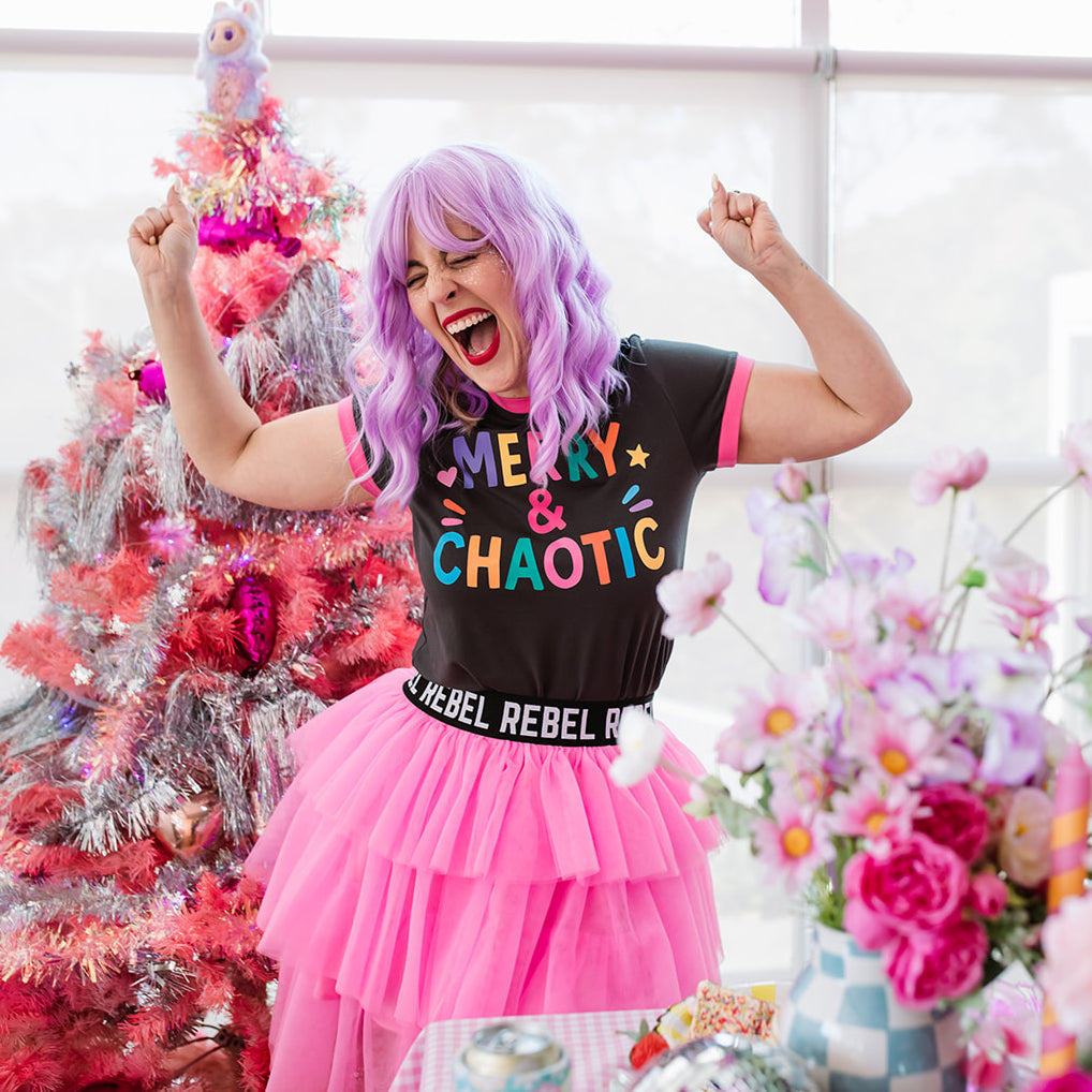 Rebel Neon Pink Short Tulle Skirt