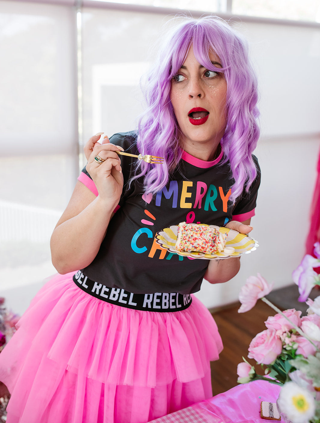 Rebel Neon Pink Short Tulle Skirt