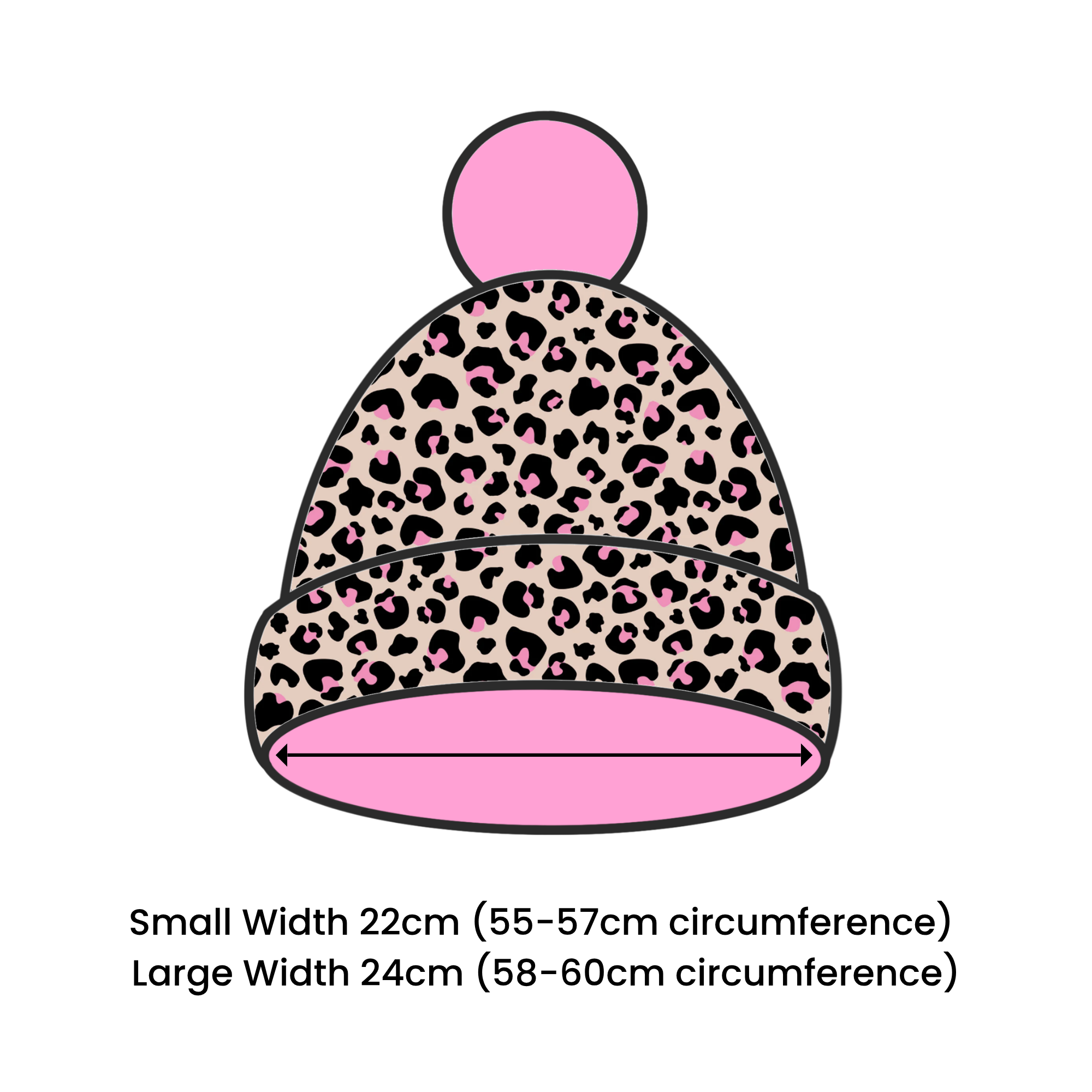 Leopard Print Beanie - SMALL