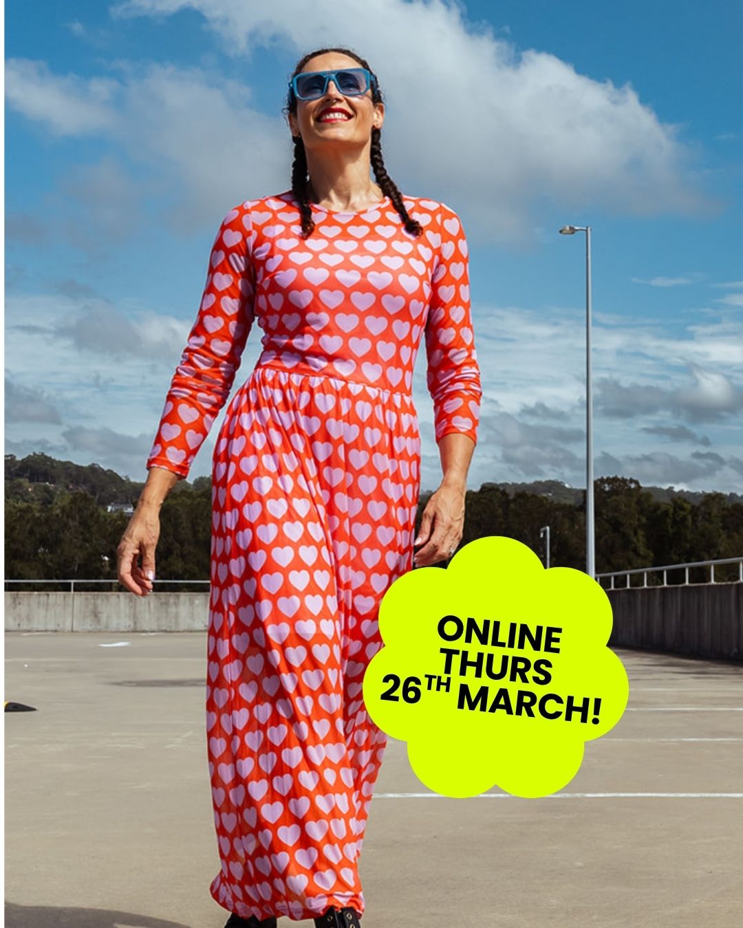 Love Heart Mesh Dress - OLINE THIS THURSDAY