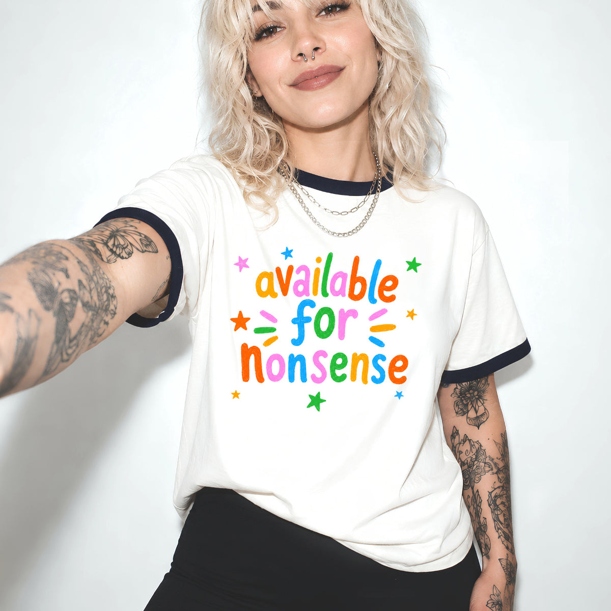 Available for Nonsense Ringer Tee