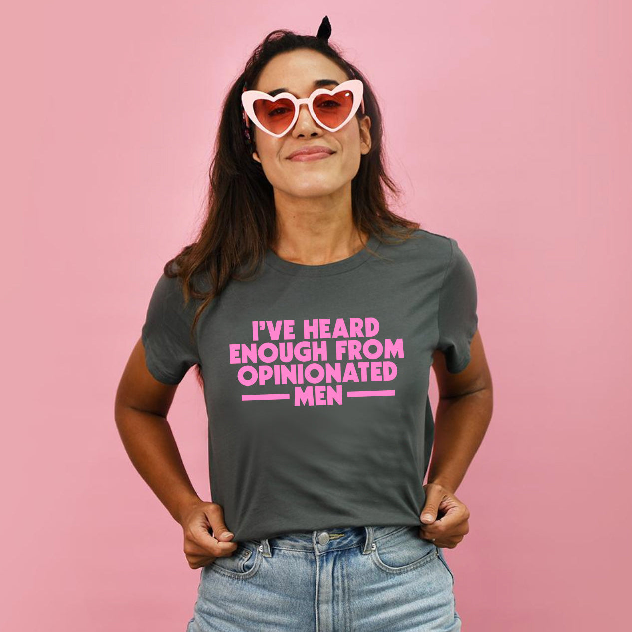 I've Heard Enough from Opinionated Womens Coal Tee