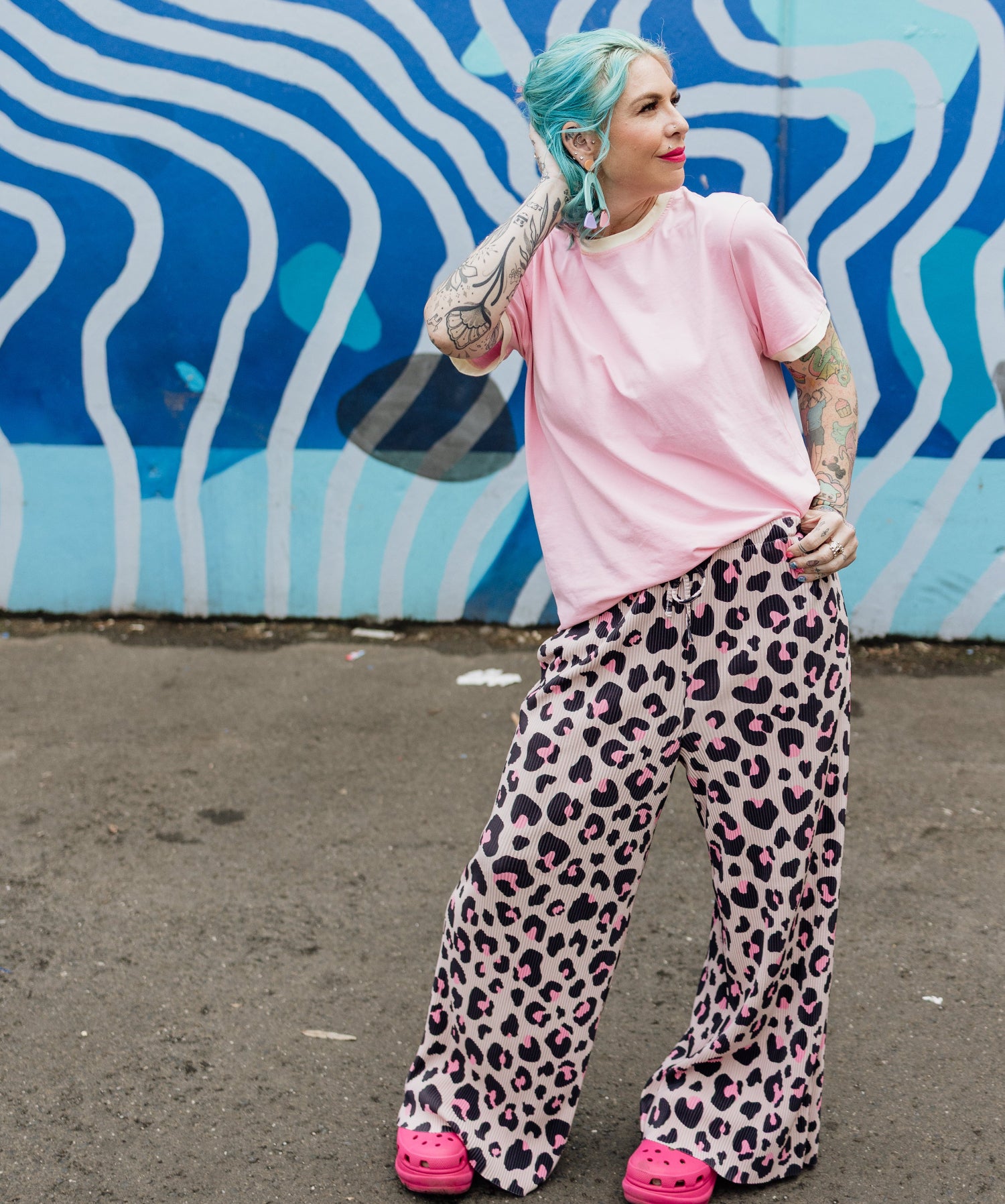 Leopard Print Stretch Pants