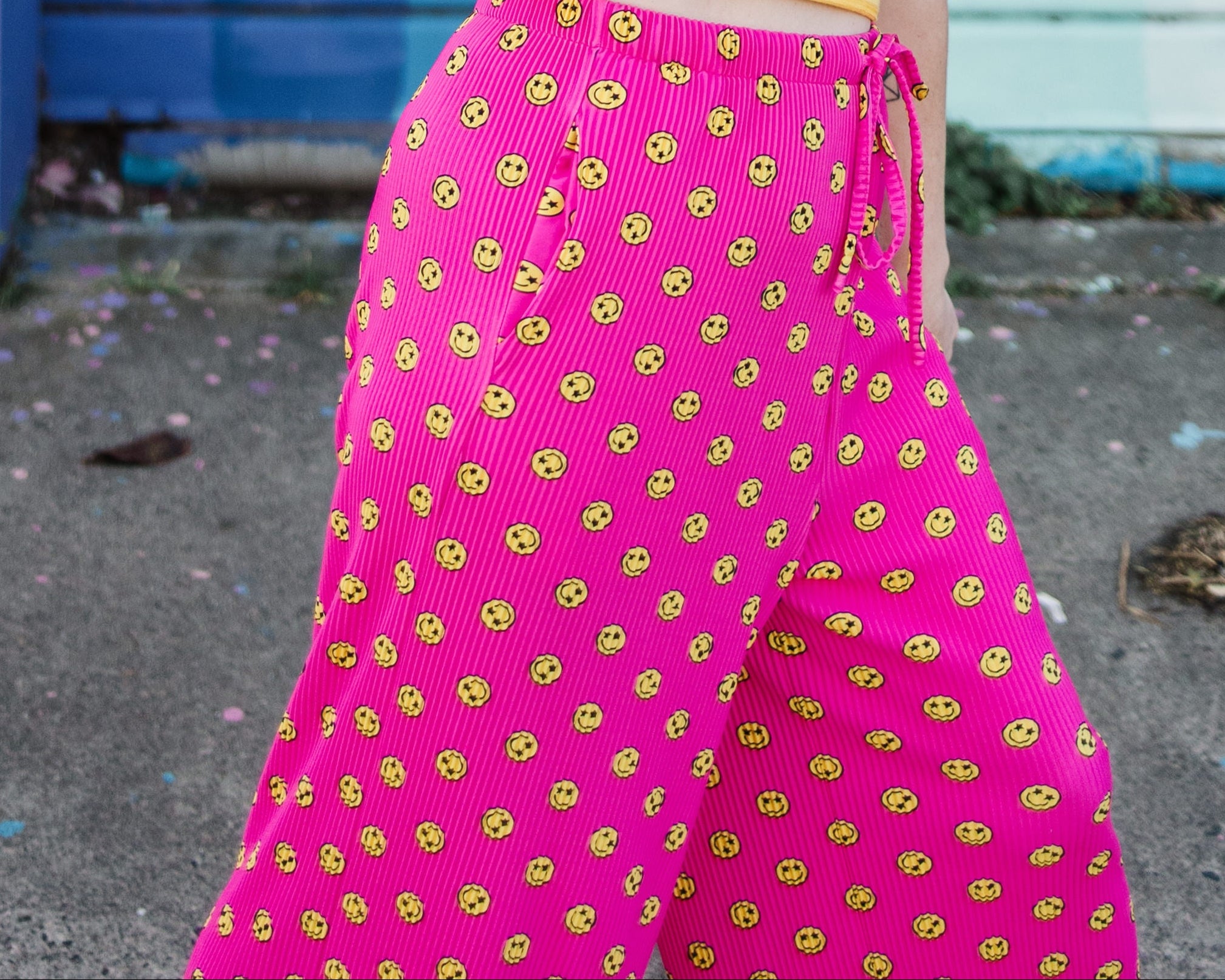 Smiley Face Stretch Pants