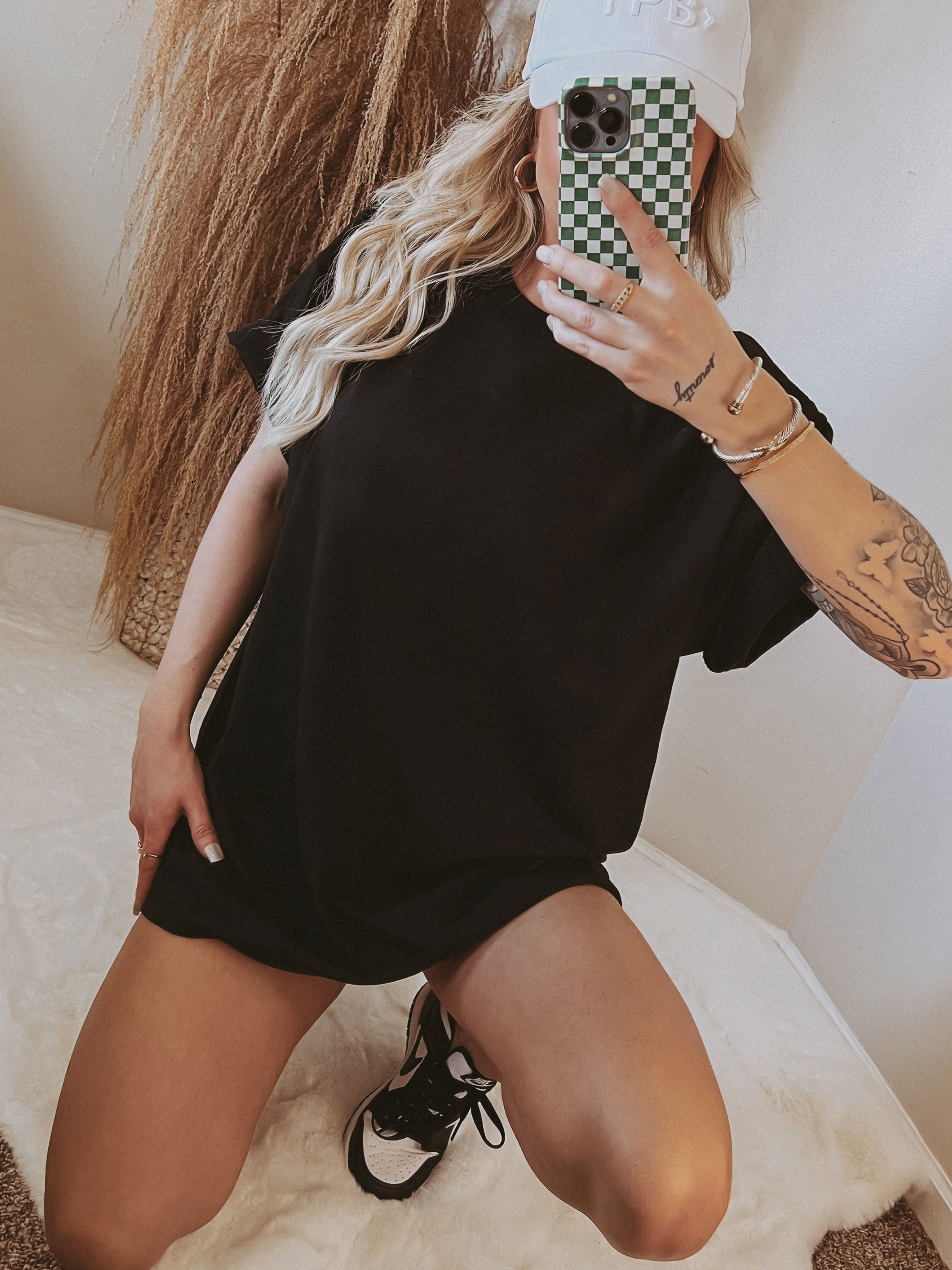 Plain Black Womens Tee