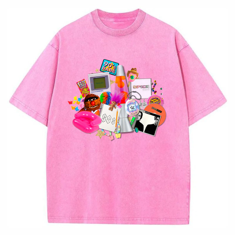 90s Babe Acid Pink Oversize Tee