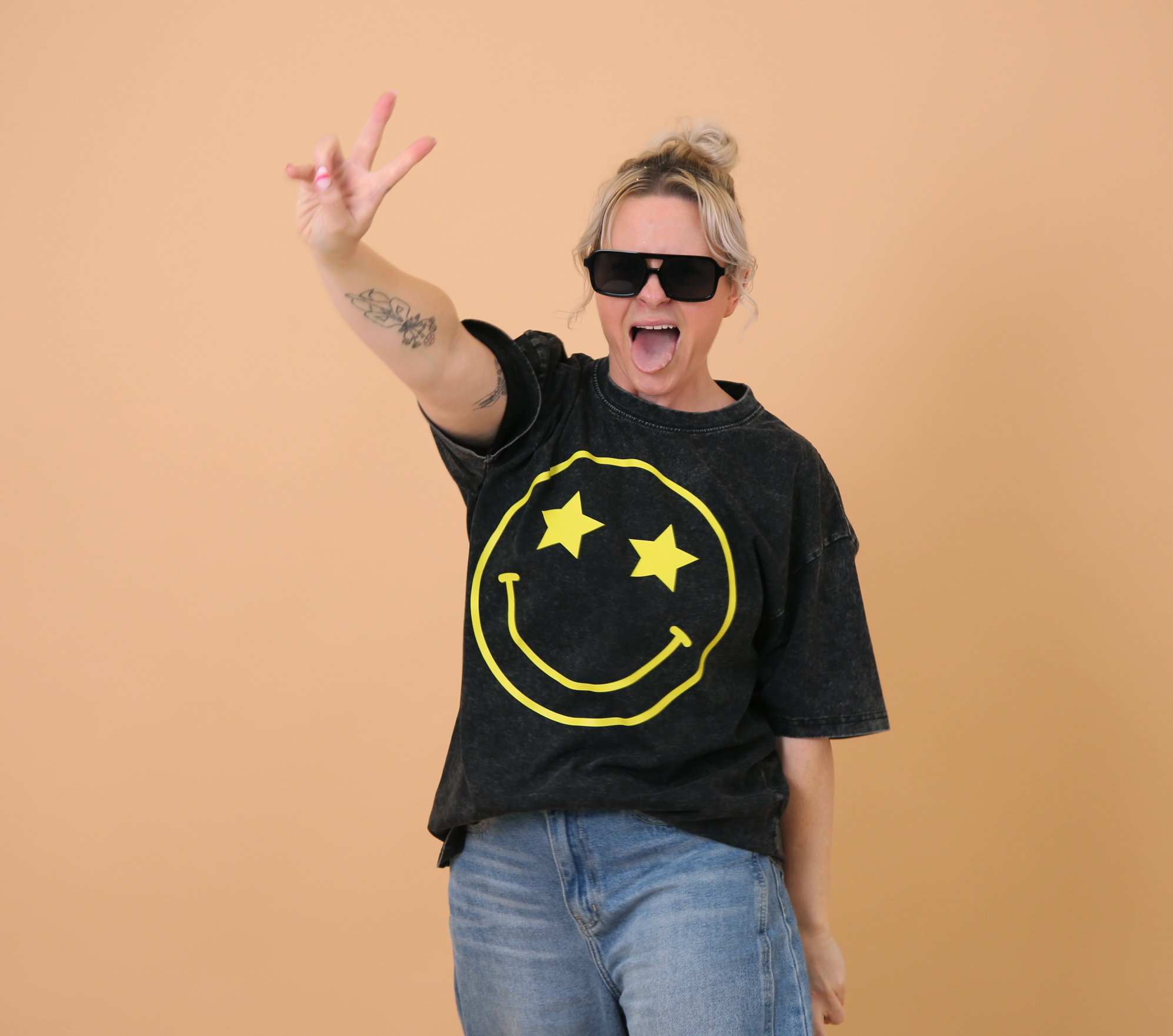 Chaotic Tee Black Oversize tee