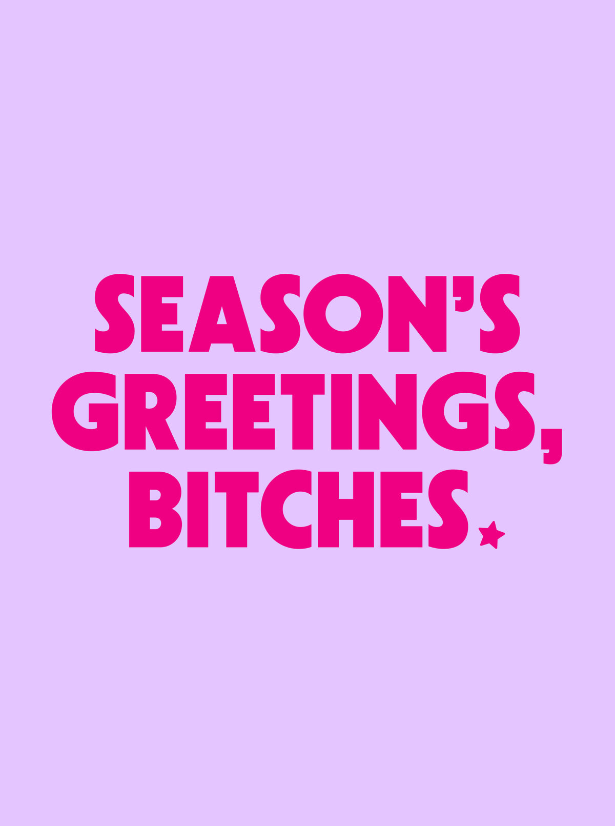 Seasons Greetings - PRINT ADD ON