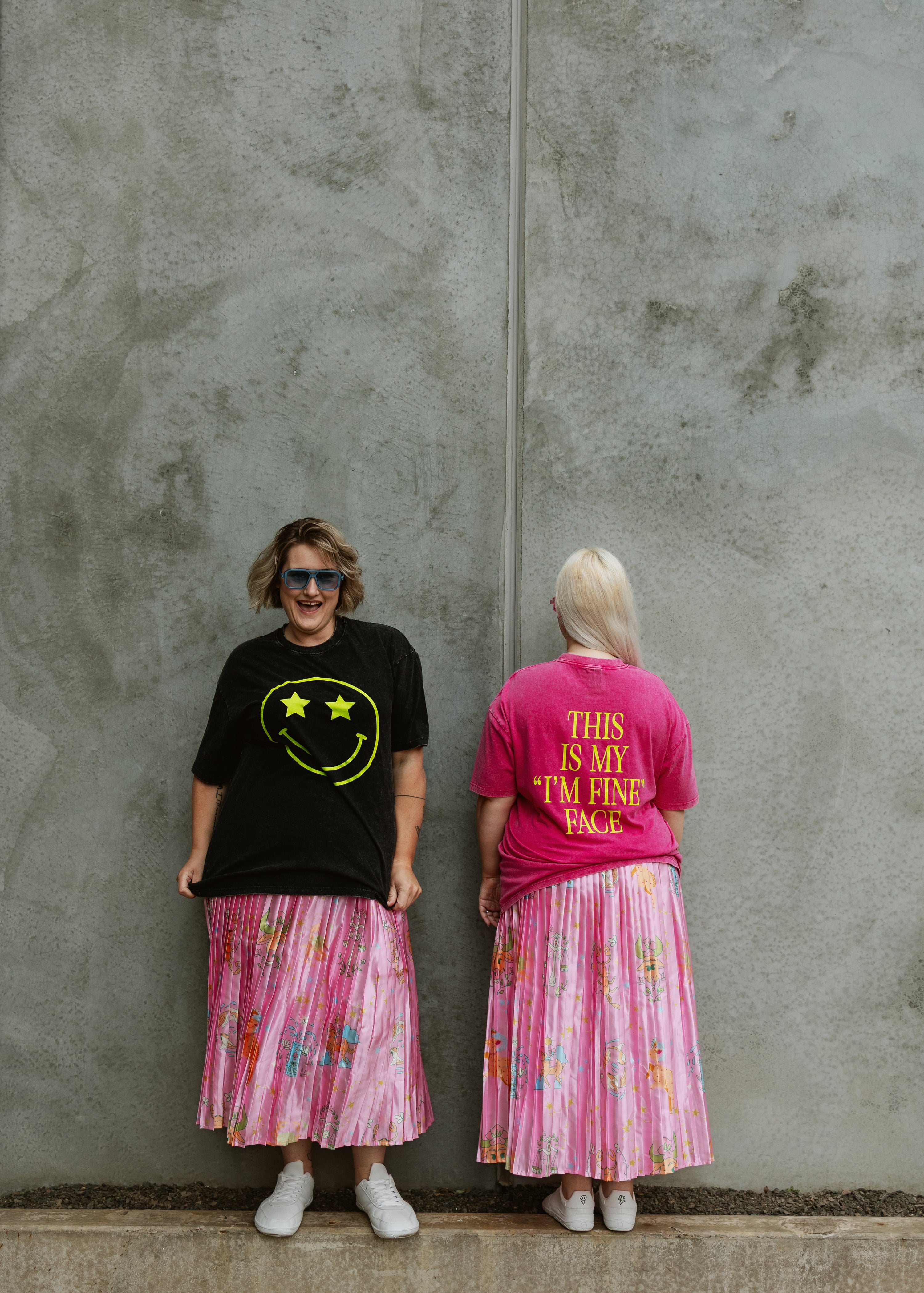 Star Sign Satin Skirt