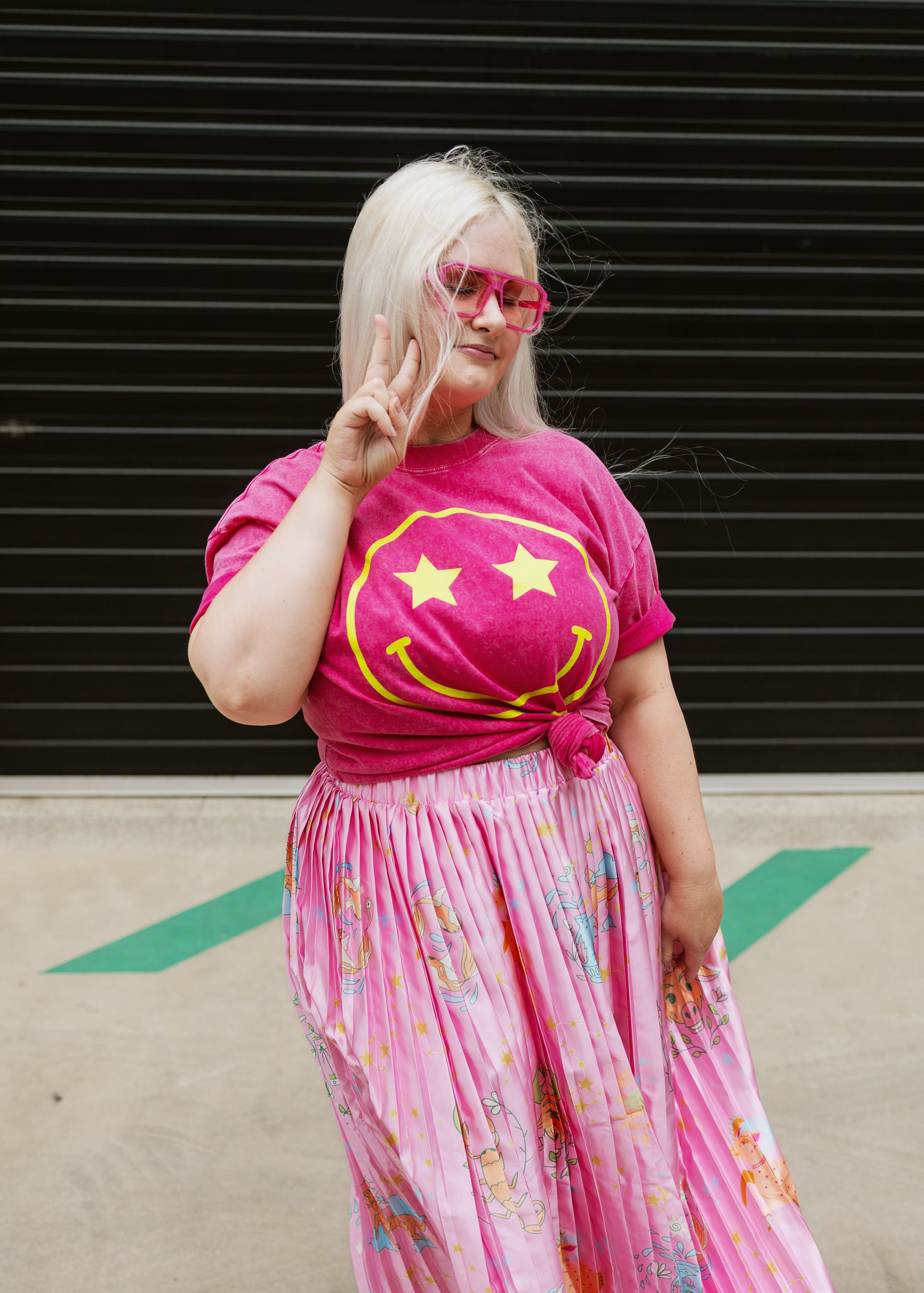 Star Sign Satin Skirt