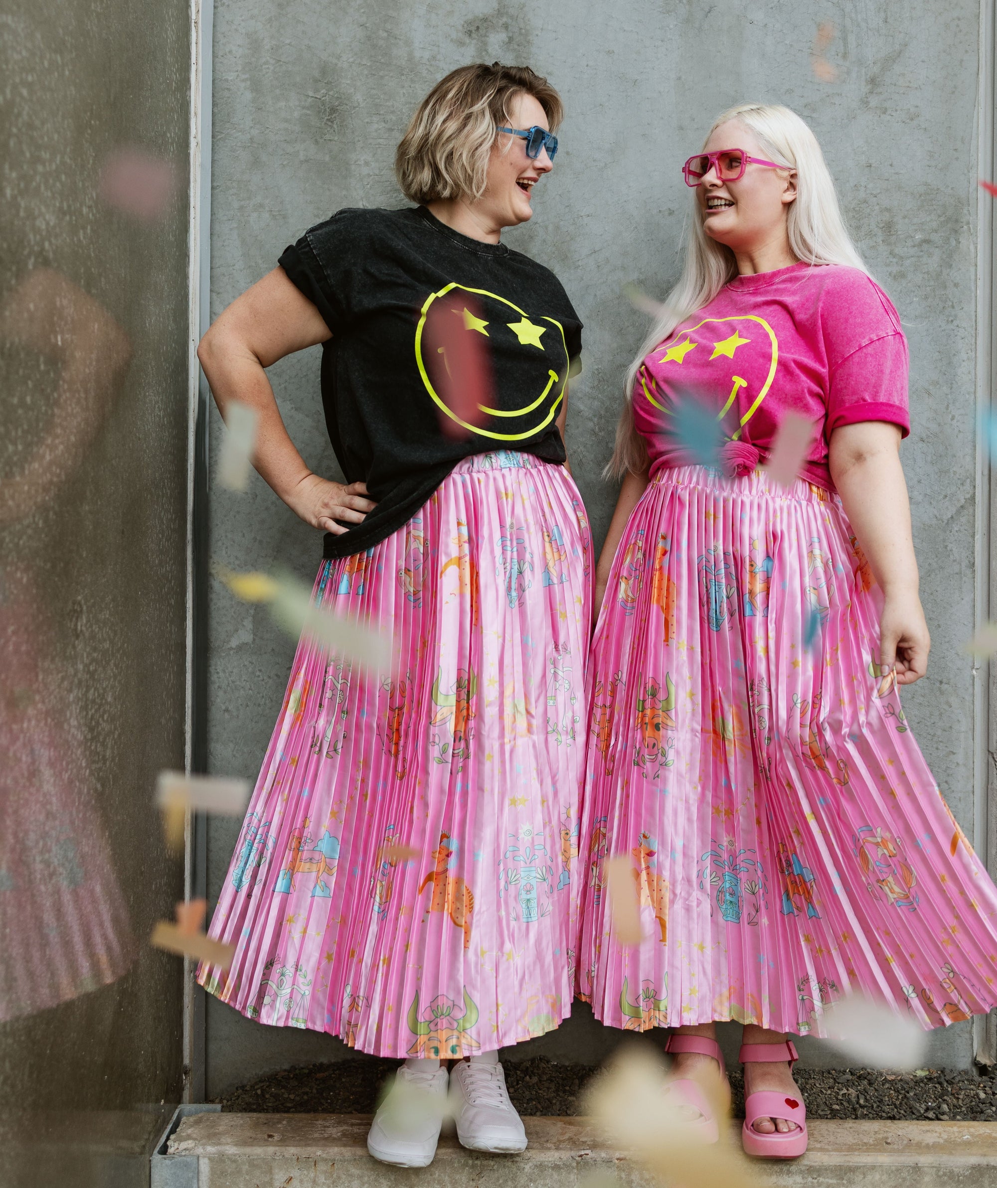 Star Sign Satin Skirt