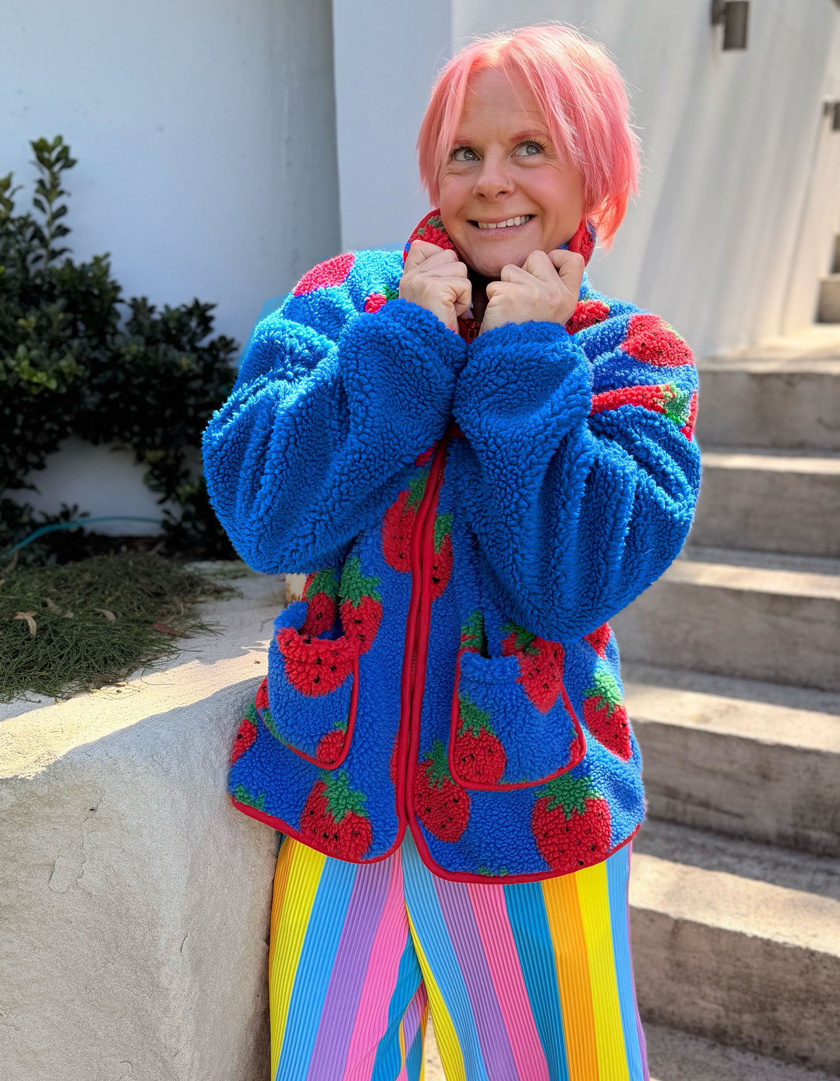 Strawberry Fleece Jacket - PREORDER