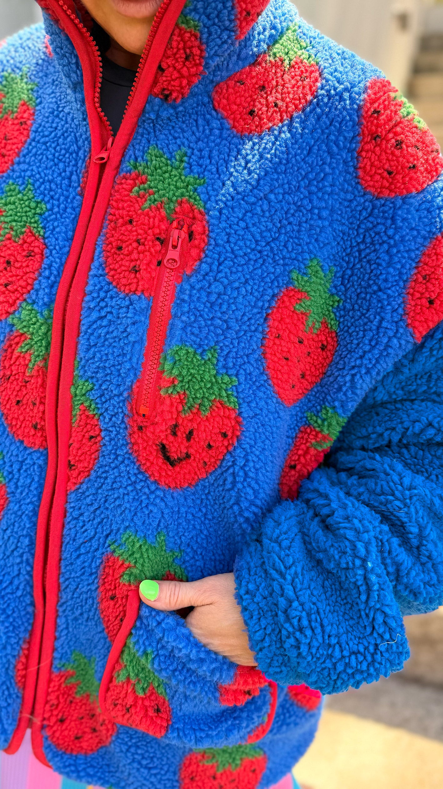 Strawberry Fleece Jacket - PREORDER