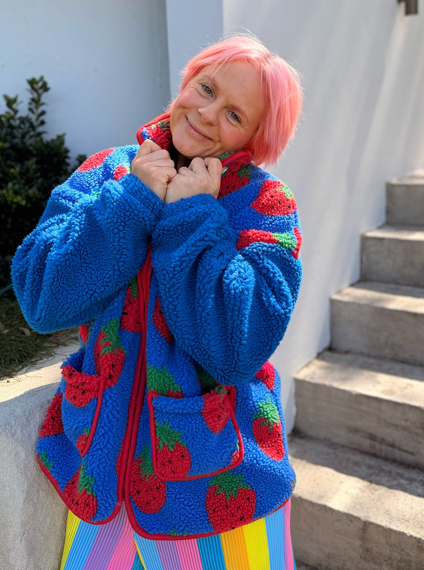 Strawberry Fleece Jacket - PREORDER