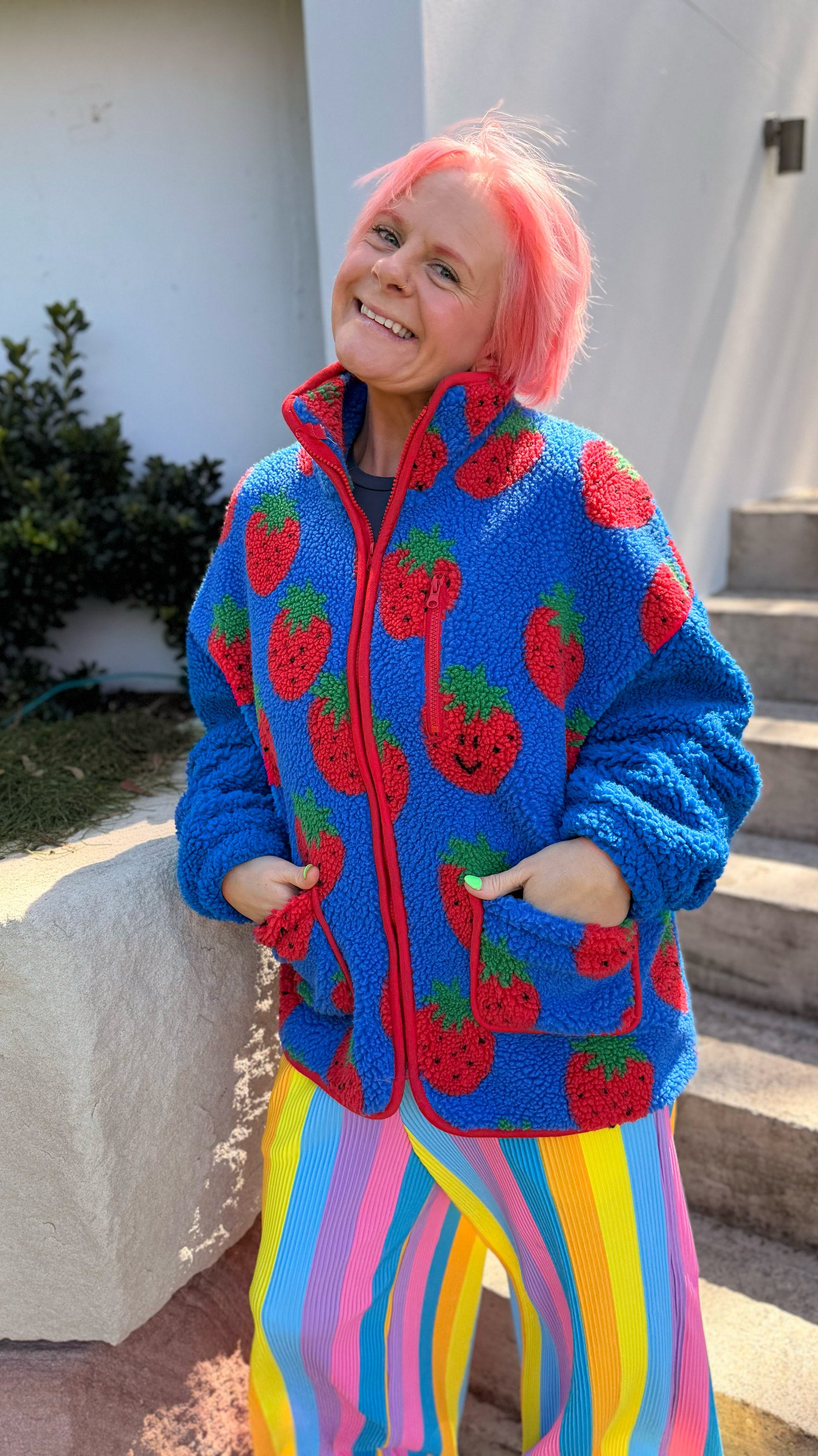 Strawberry Fleece Jacket - PREORDER