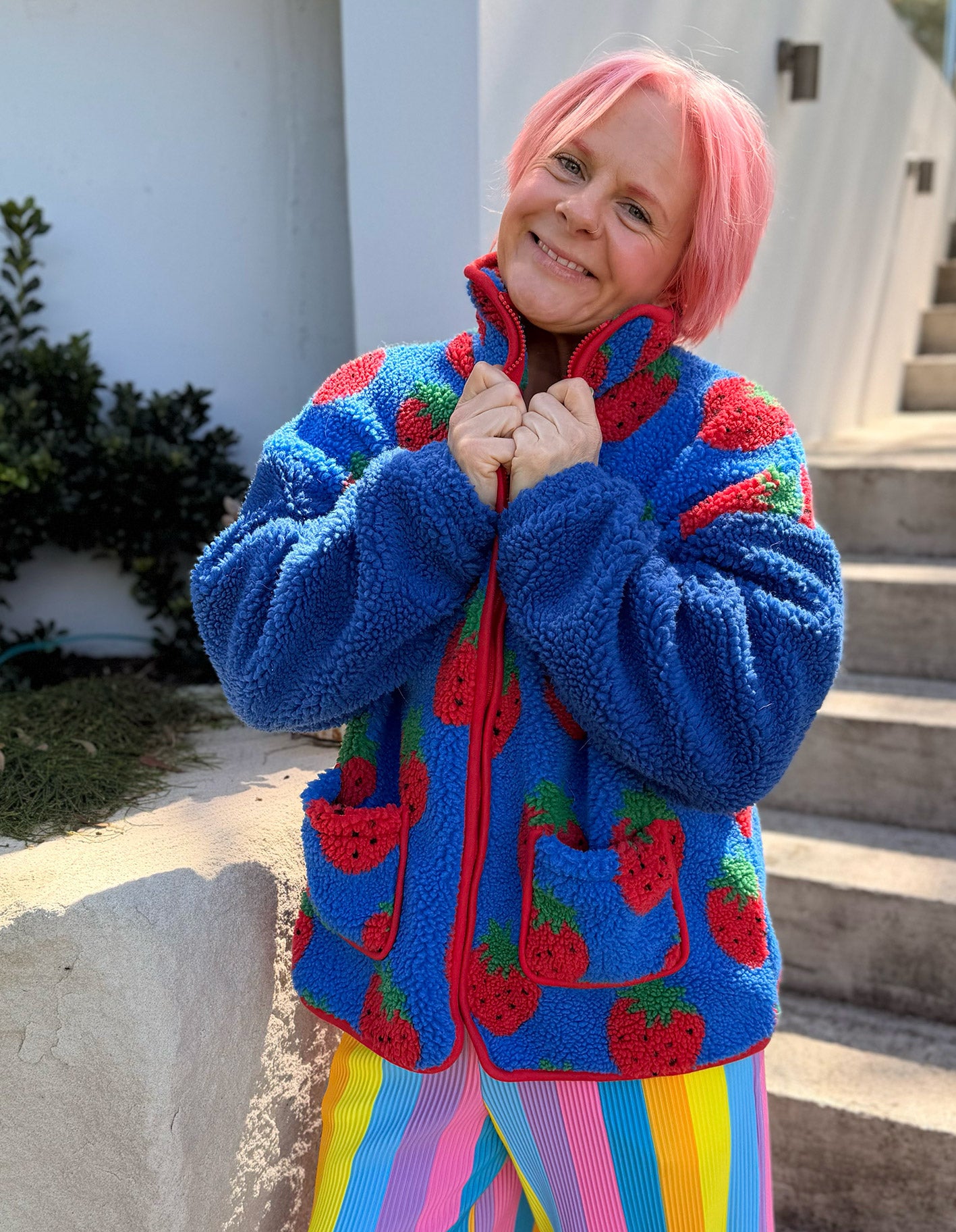 Strawberry Fleece Jacket - PREORDER