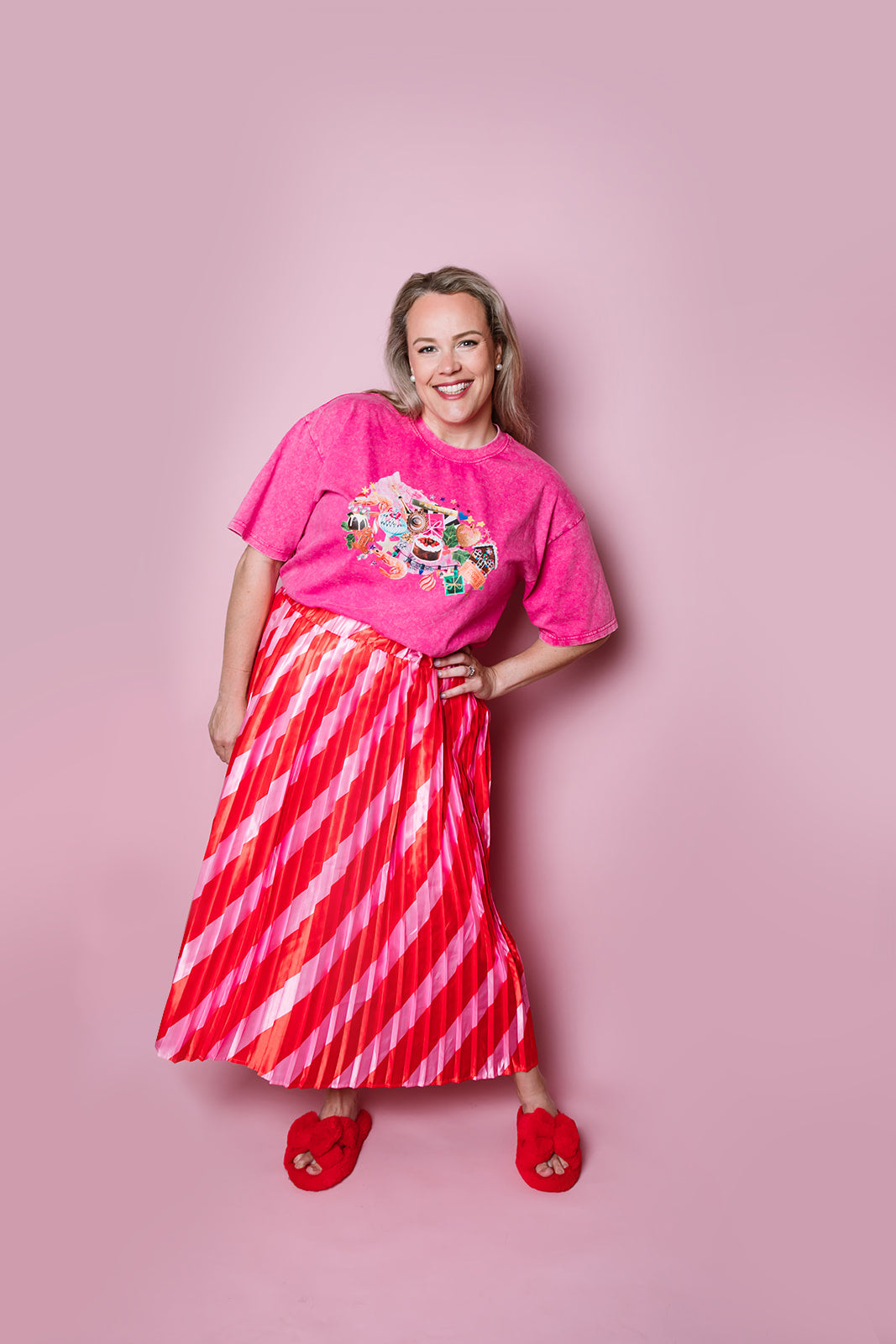 Candy Cane Satin Skirt