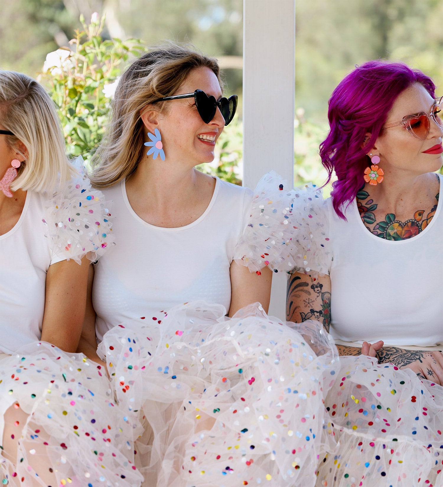 Confetti Tulle Sleeve Tee