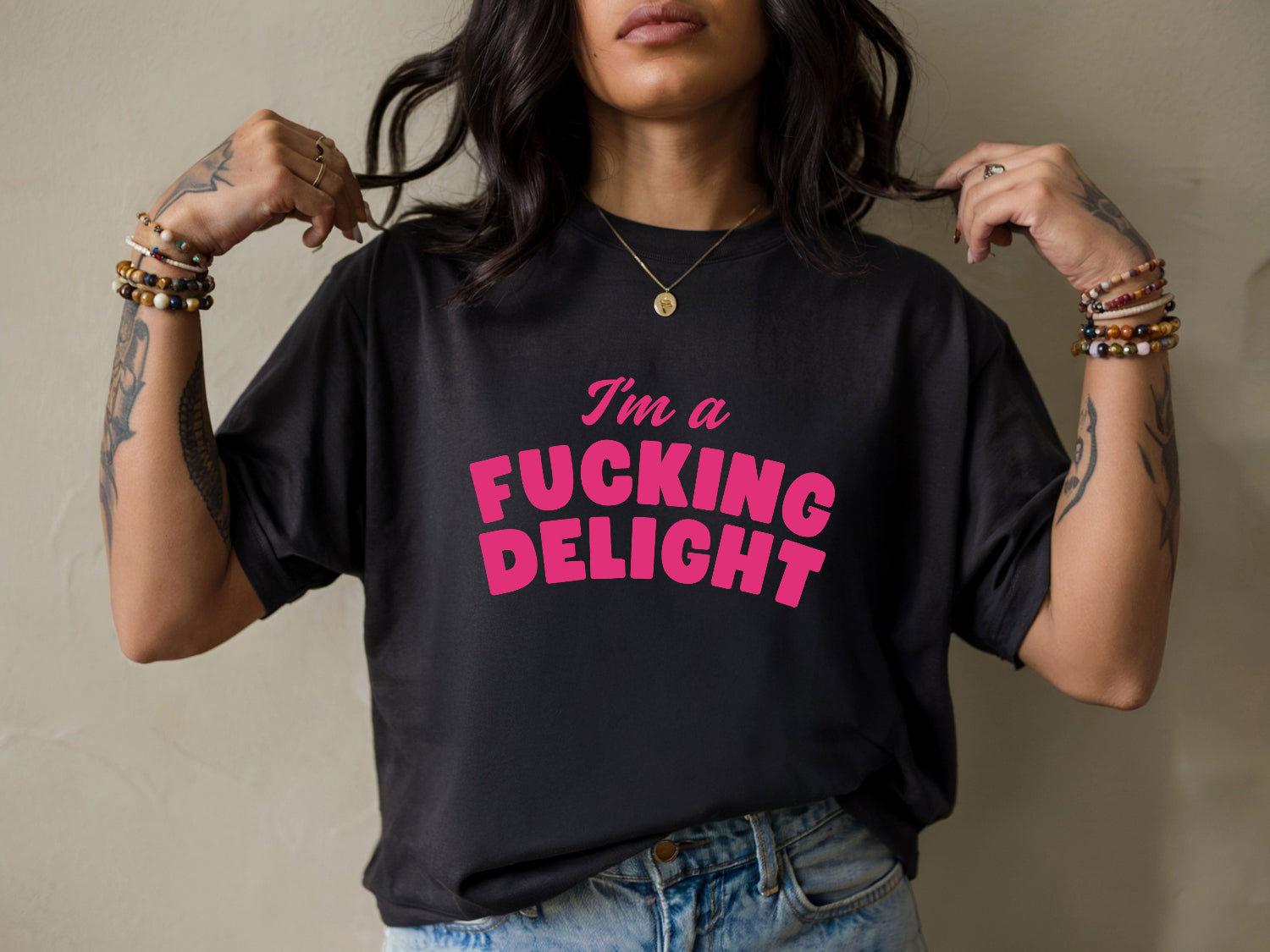 I'm A Fucking Delight (large graphic) - (PRINT ONLY)