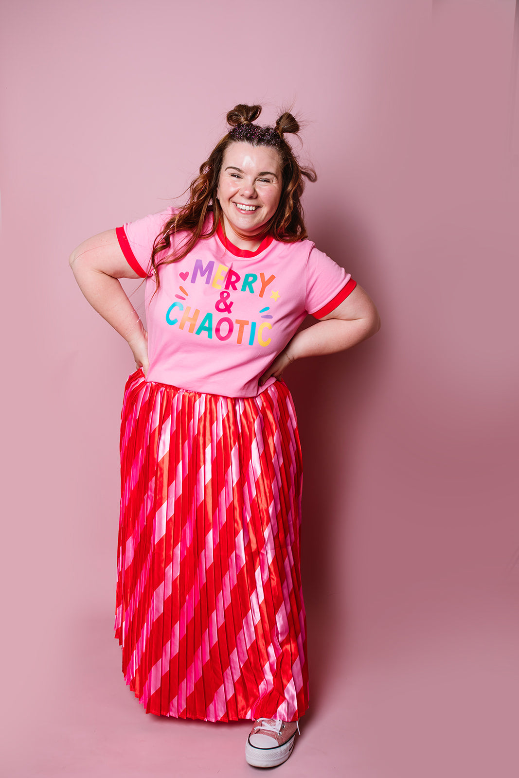 Candy Cane Satin Skirt