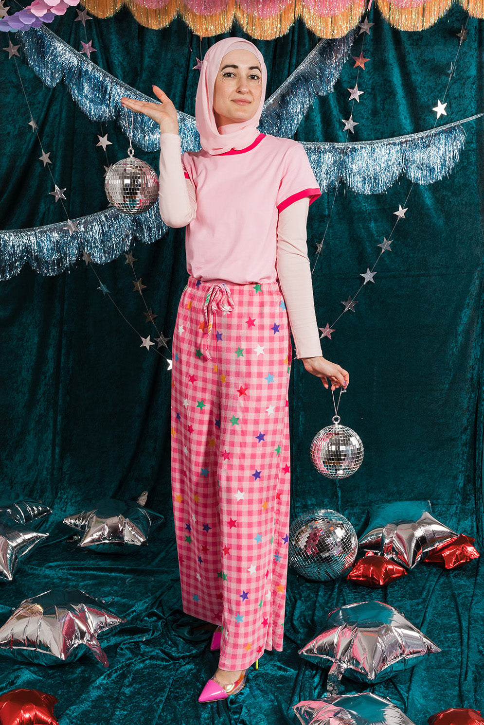 Confetti Star Plisse Stretch Pants - ONLINE OCT 15!