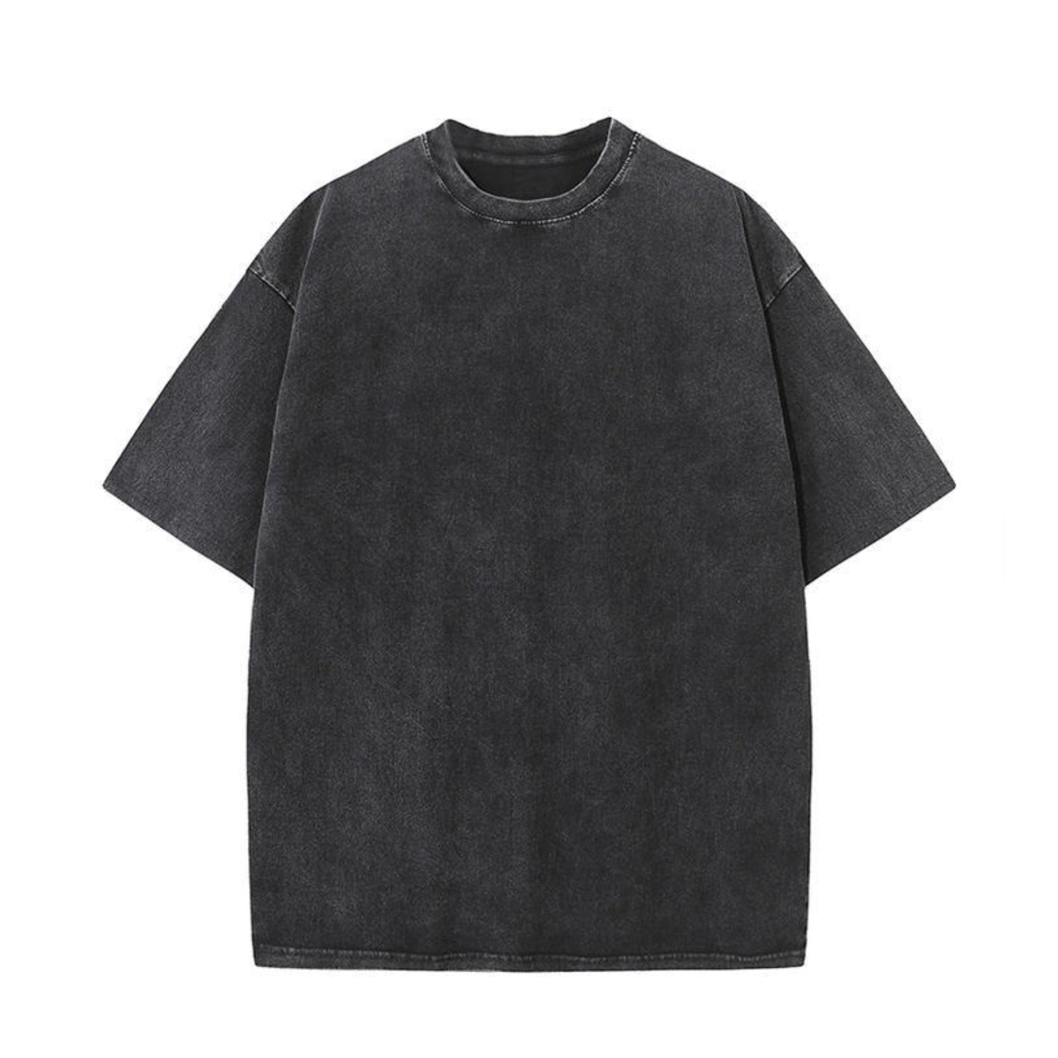 Plain Black Acid Wash Tee