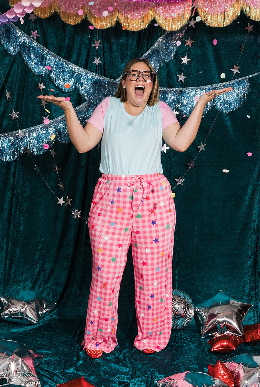 Confetti Star Plisse Stretch Pants - ONLINE OCT 15!